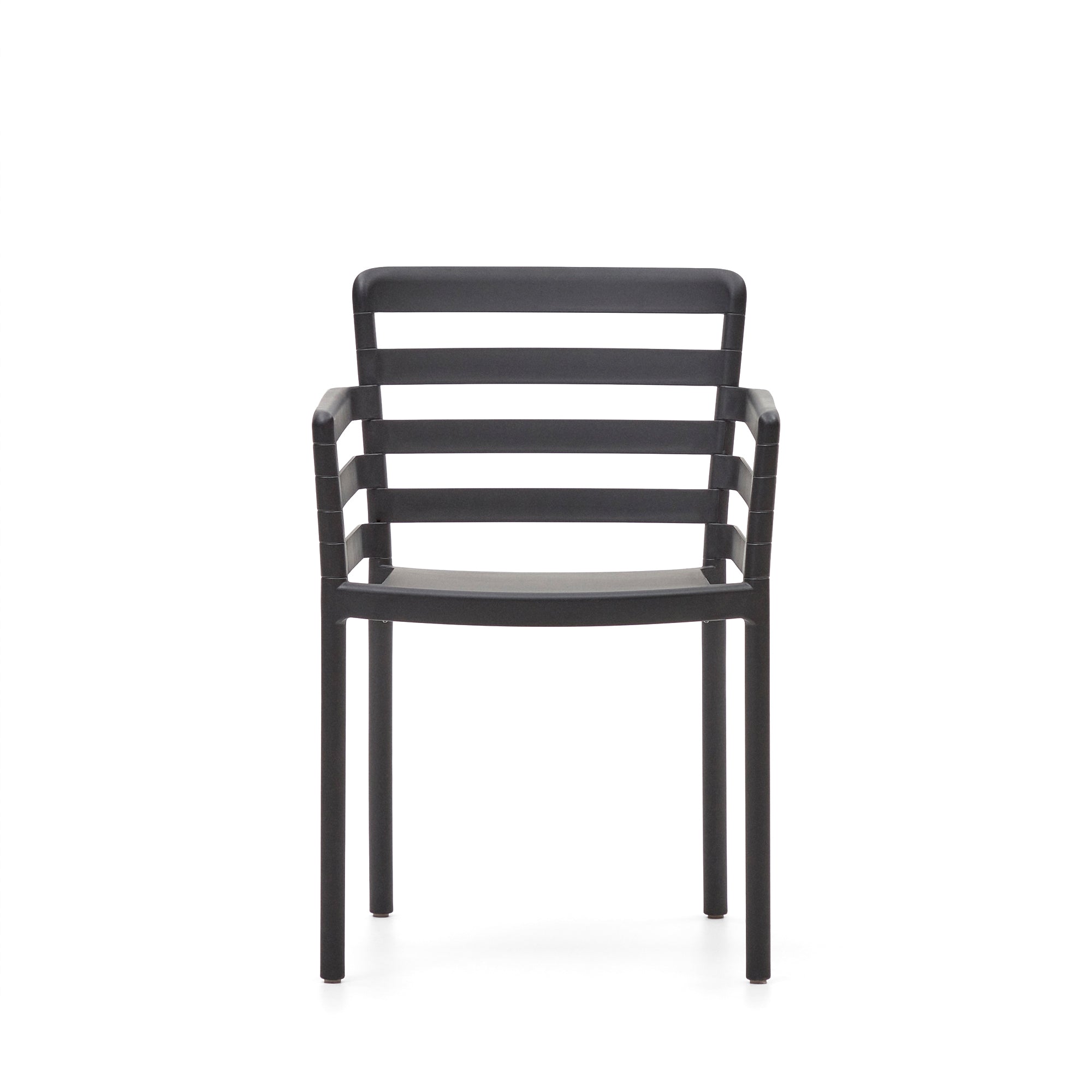 Nariet egymásba rakható kültéri szék fekete színben