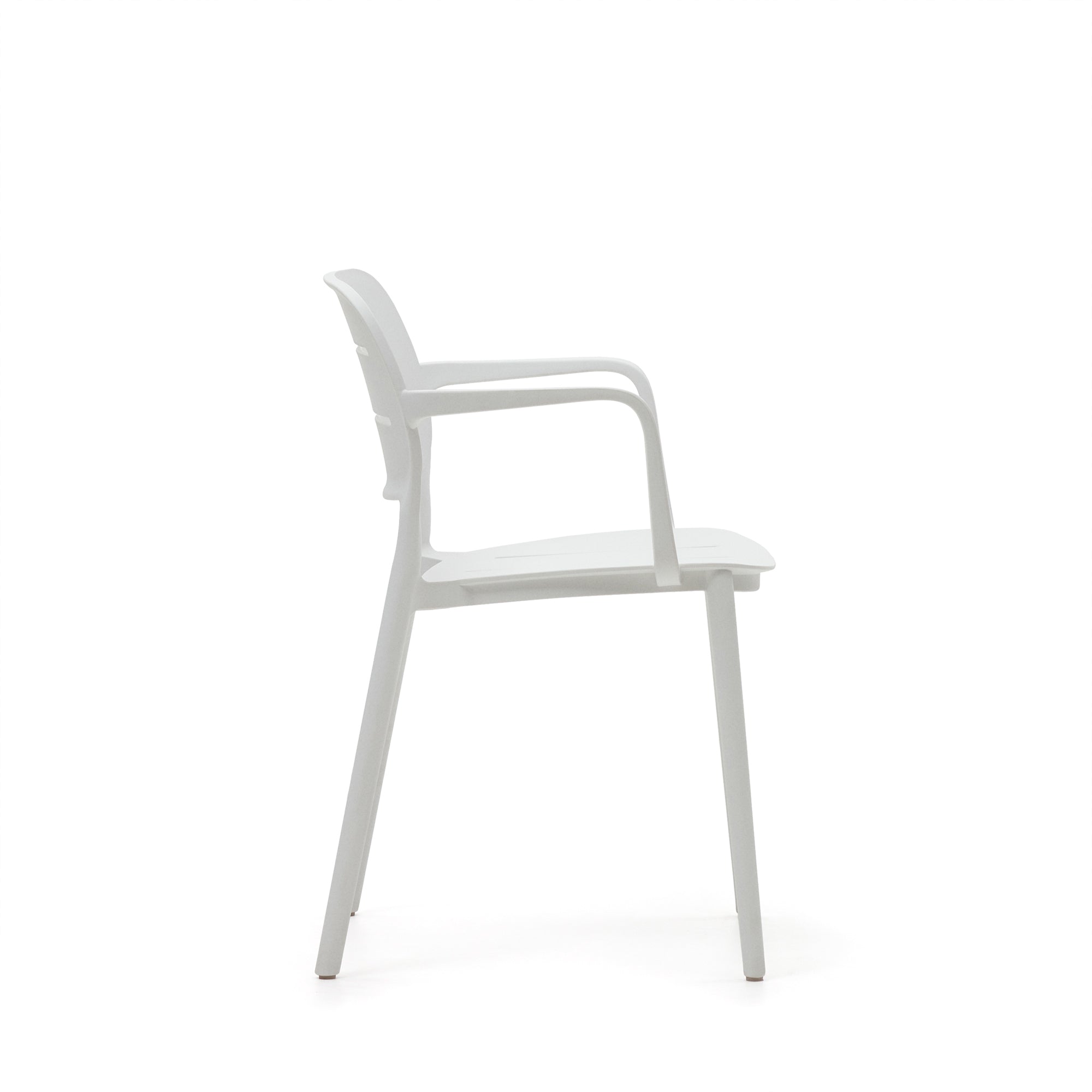 Morella stackable outdoor chair in white