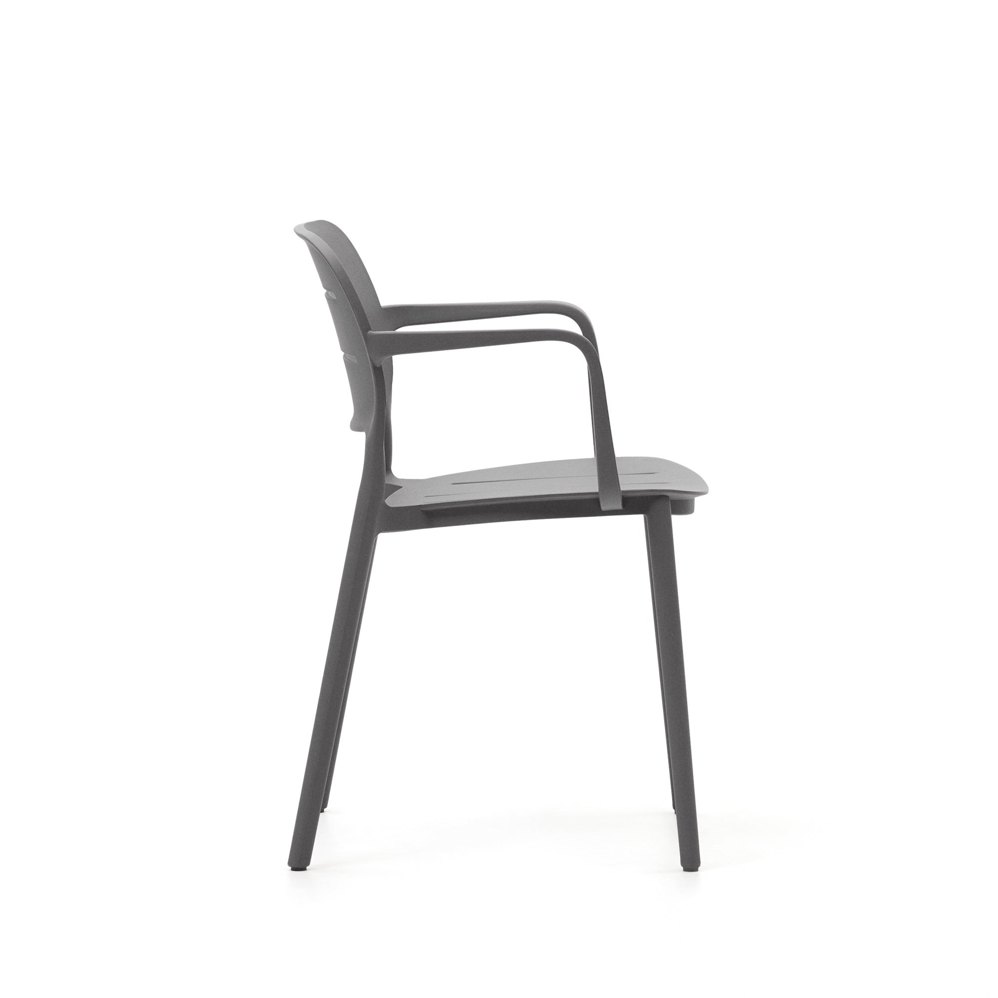 Morella stackable garden chair in grey