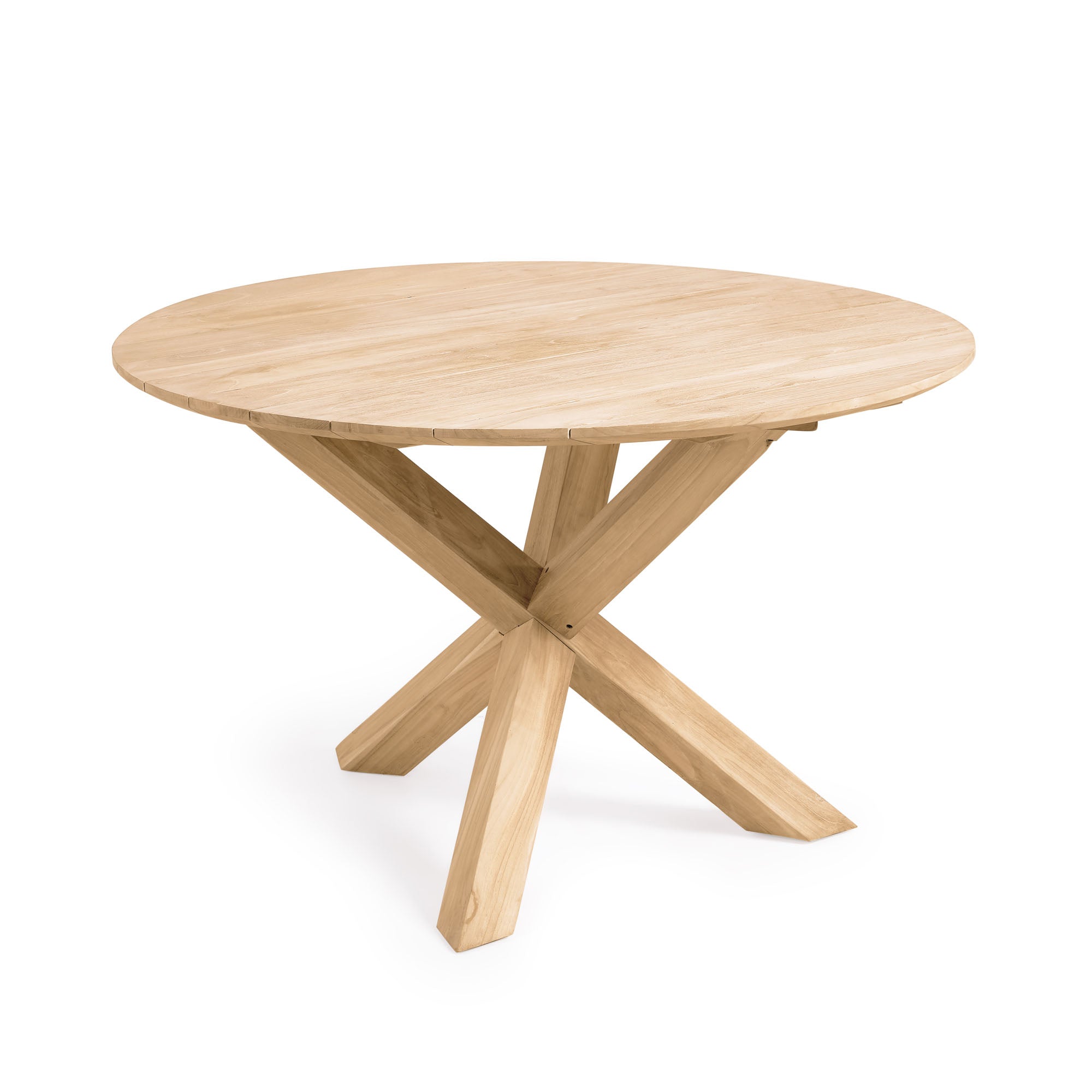 Teresinha round garden table in solid teak Ø 120 cm