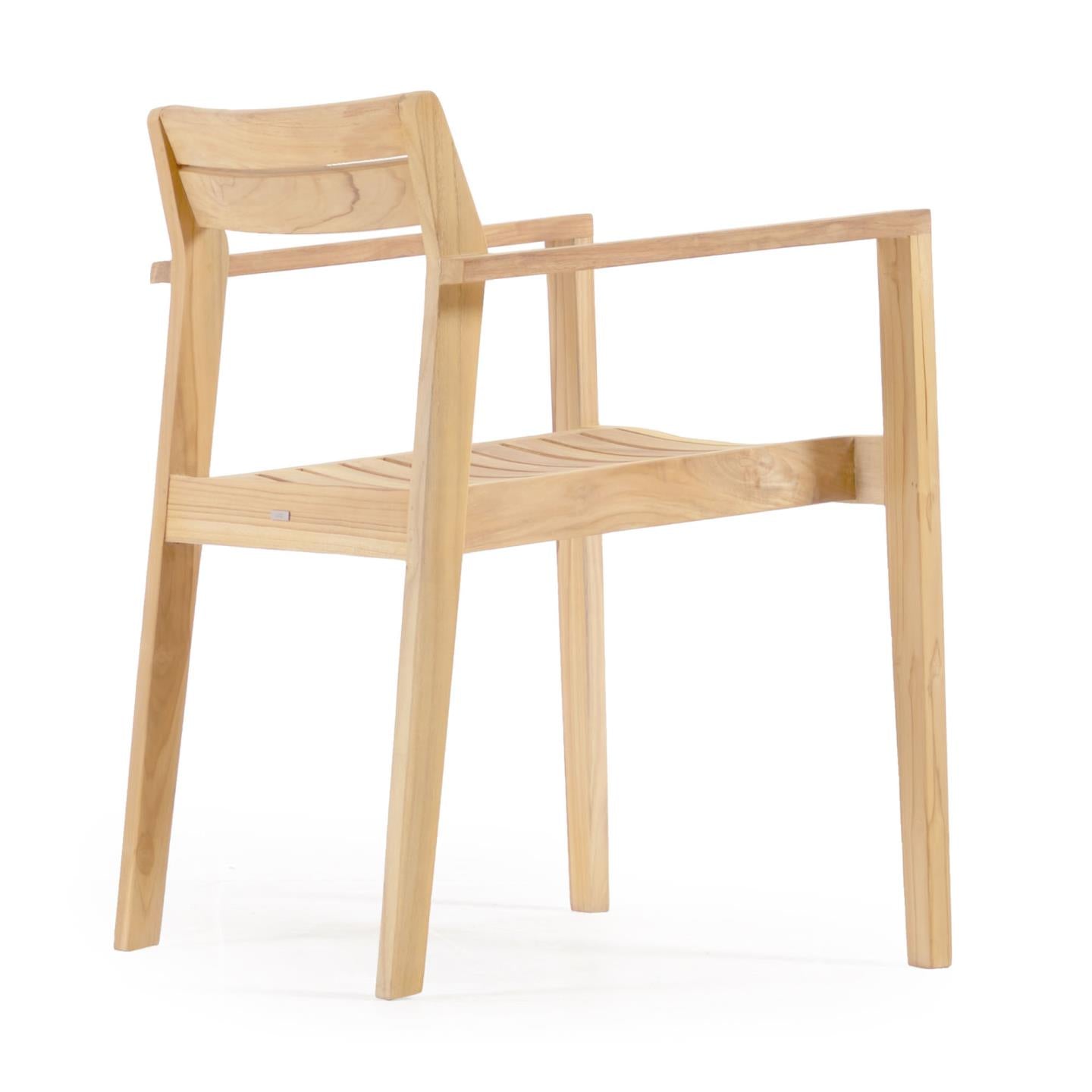 Victoire stackable solid teak outdoor chair