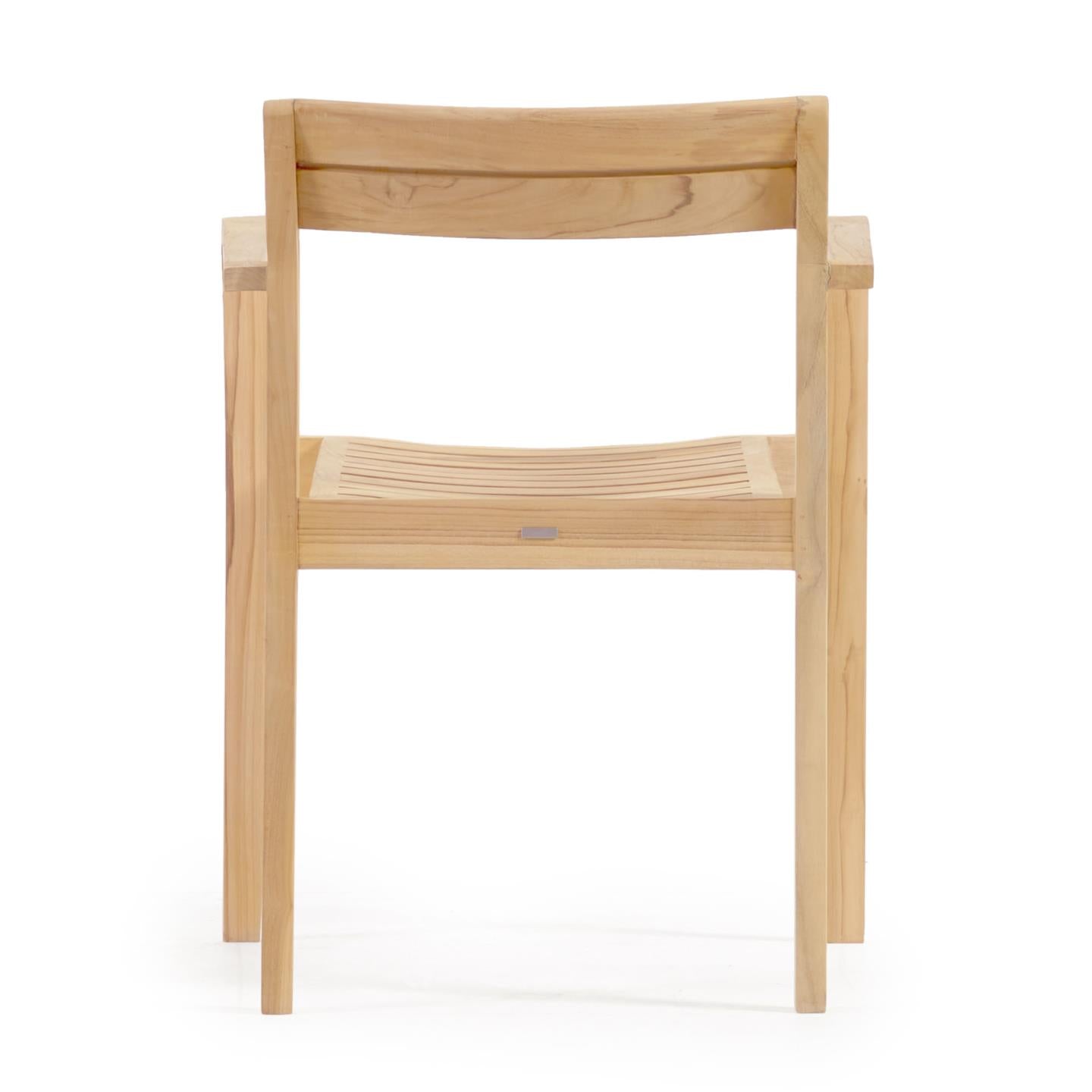 Victoire stackable solid teak outdoor chair