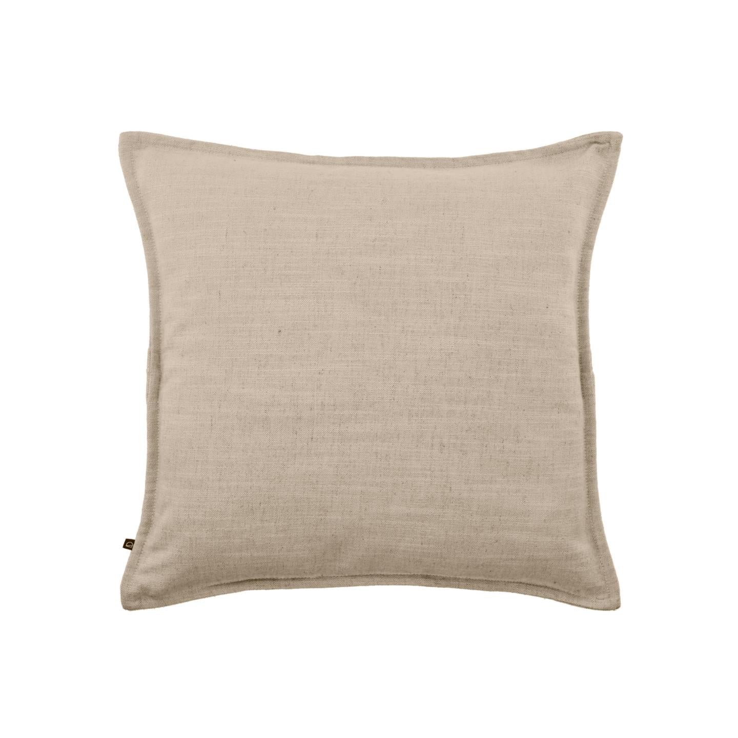 Blok cushion cover in beige linen, 45 x 45 cm