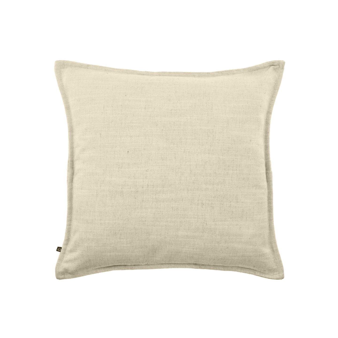 Blok cushion cover in white linen, 45 x 45 cm