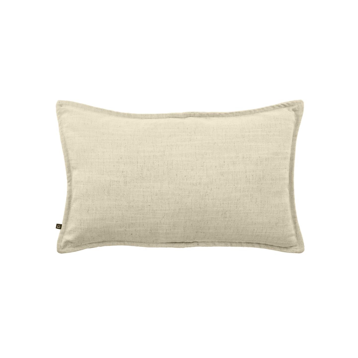 Blok cushion cover in white linen, 30 x 50 cm