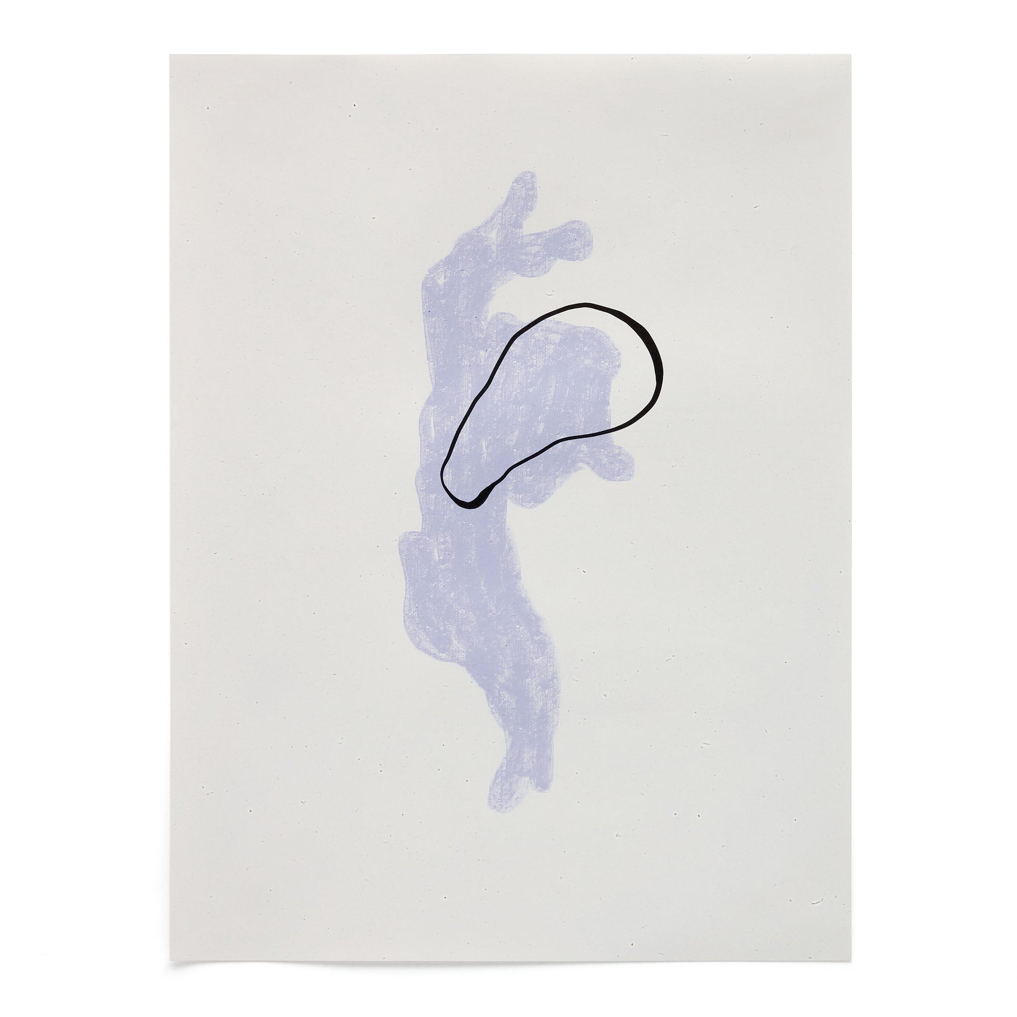 Inca blue and white paper print, 42 x 56 cm