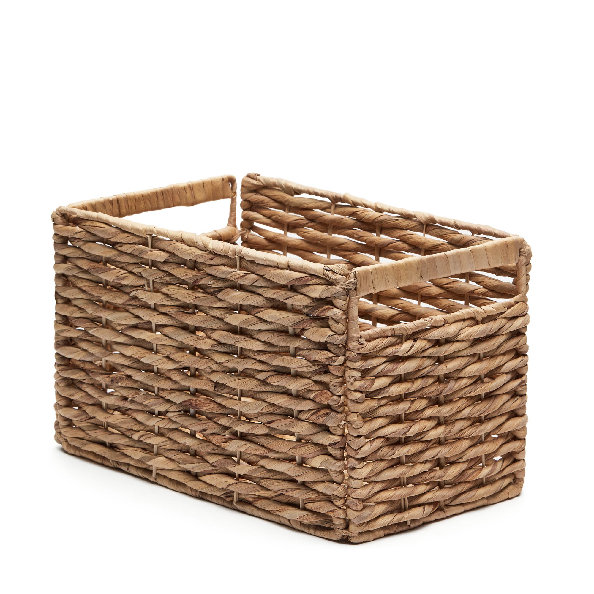 Words basket made from natural fibres with a natural finish