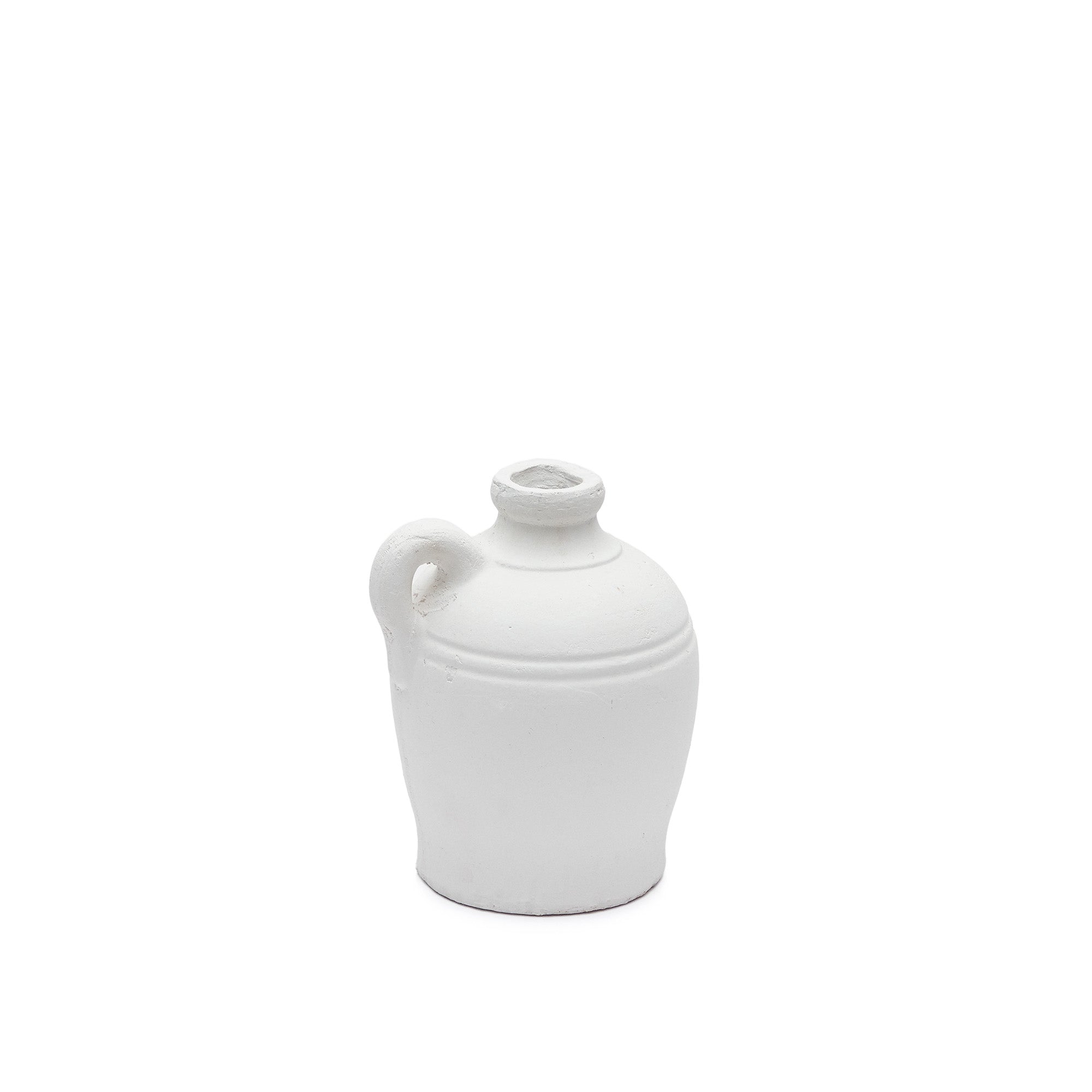 Palafrugell terracotta vase in white, 24 cm
