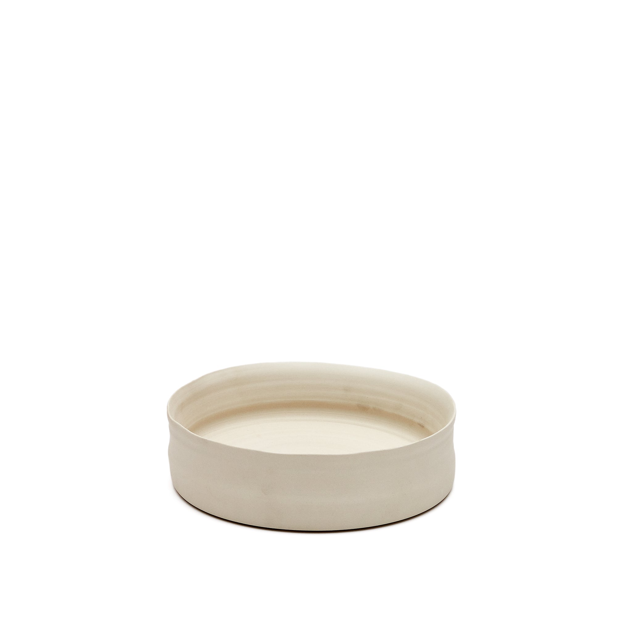 Macae small white ceramic centrepiece Ø 24 cm