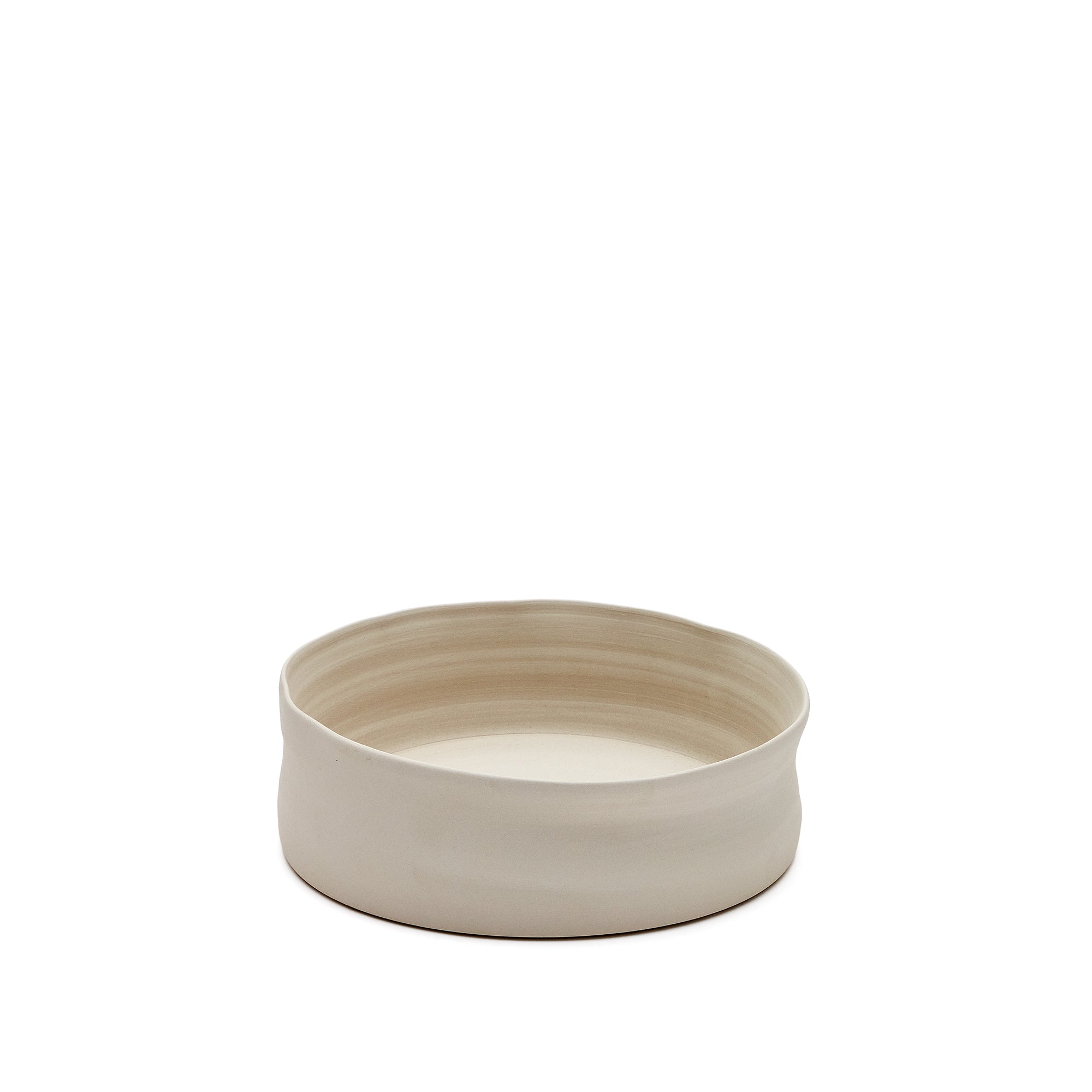 Macae medium white ceramic centrepiece Ø 24 cm
