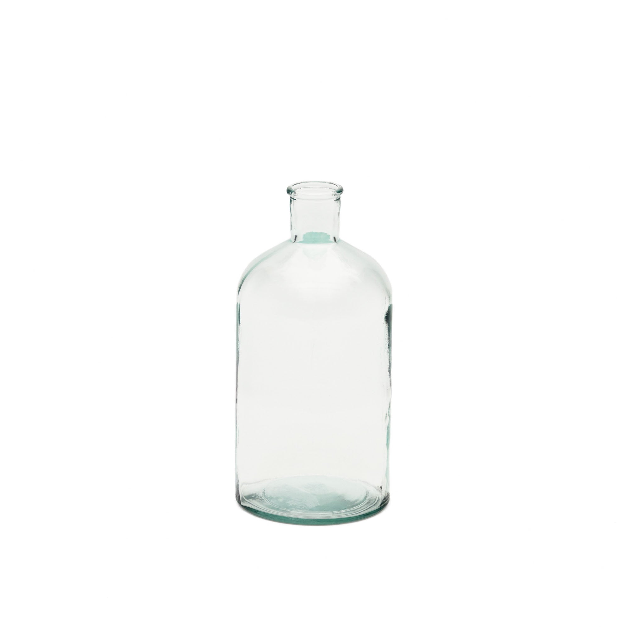 Brenna vase in 100% recycled transparent glass, 28 cm