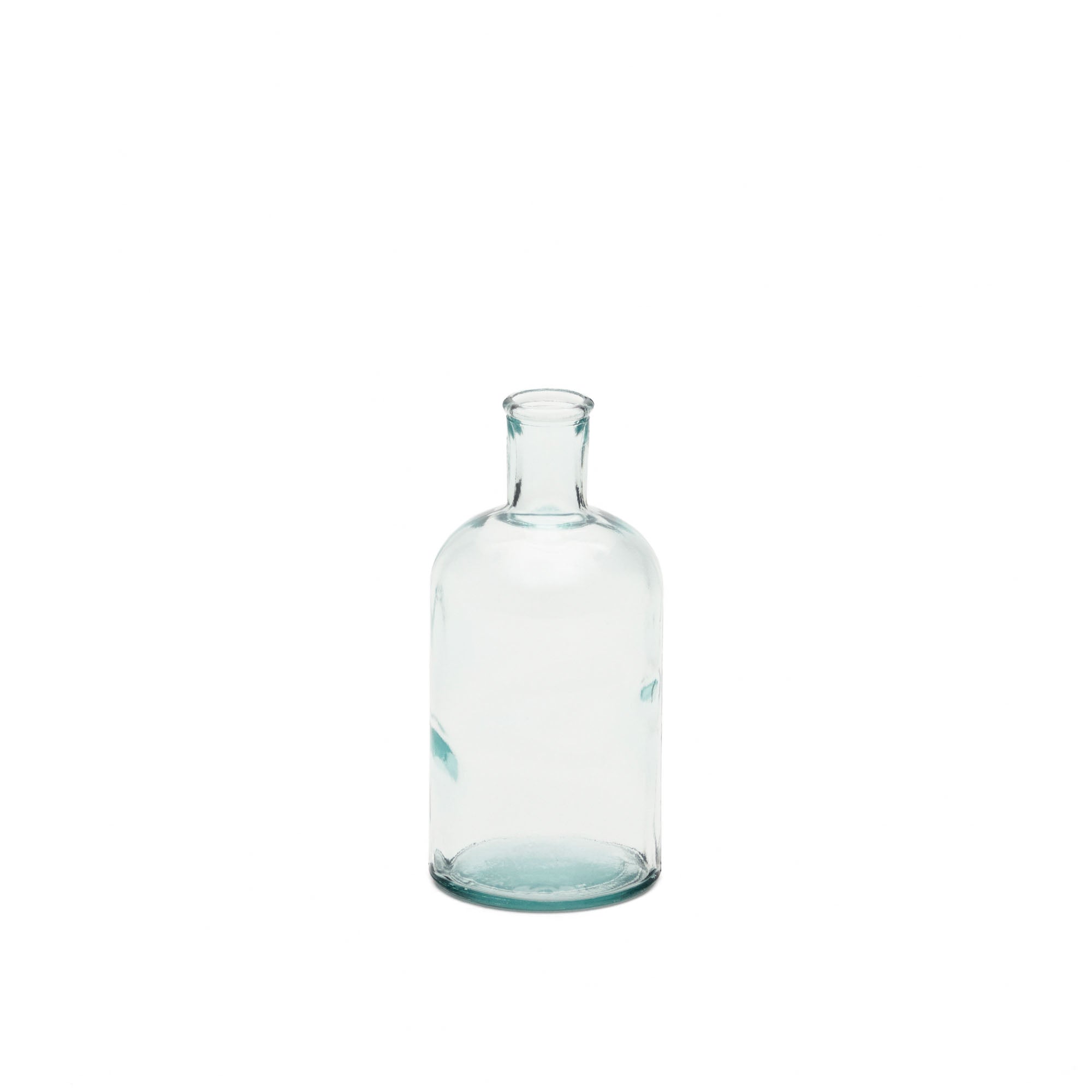 Brenna vase in 100% recycled transparent glass, 19 cm