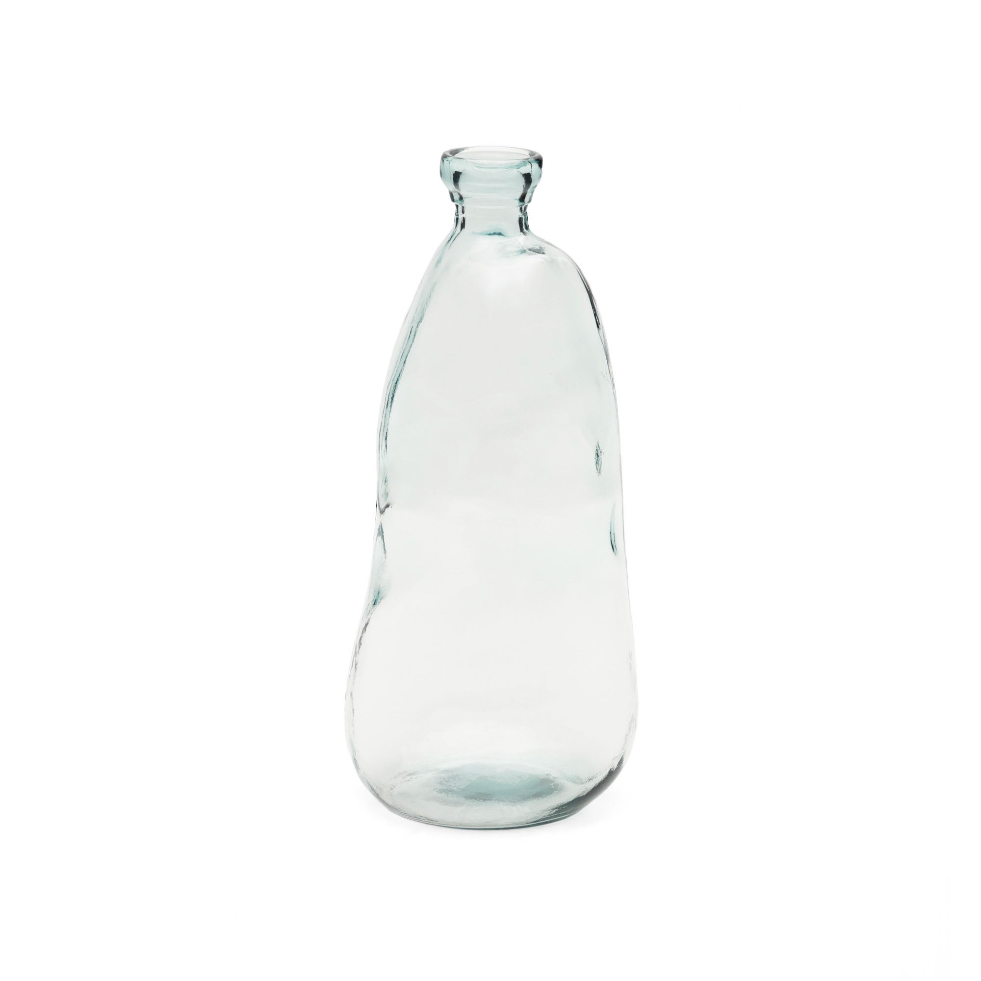Brenna vase in 100% recycled transparent glass, 51 cm