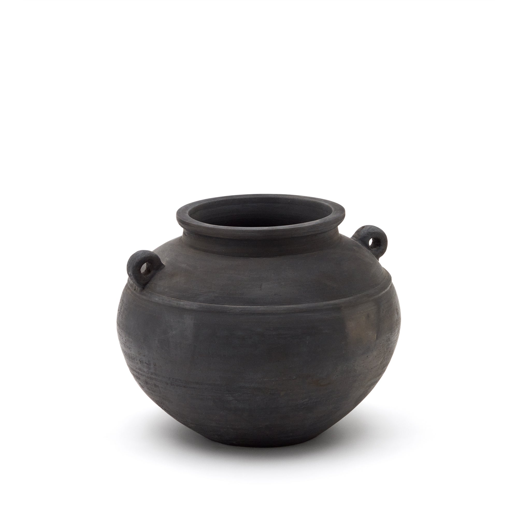 Mesut black terracotta vase 32 cm 