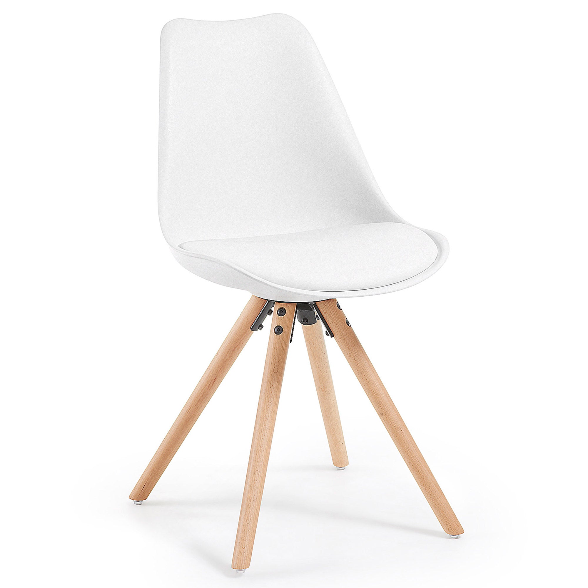 Ralf chair white and natural