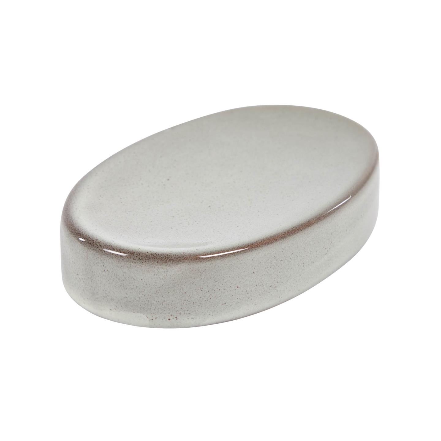 Chavela grey ceramic soap dish
