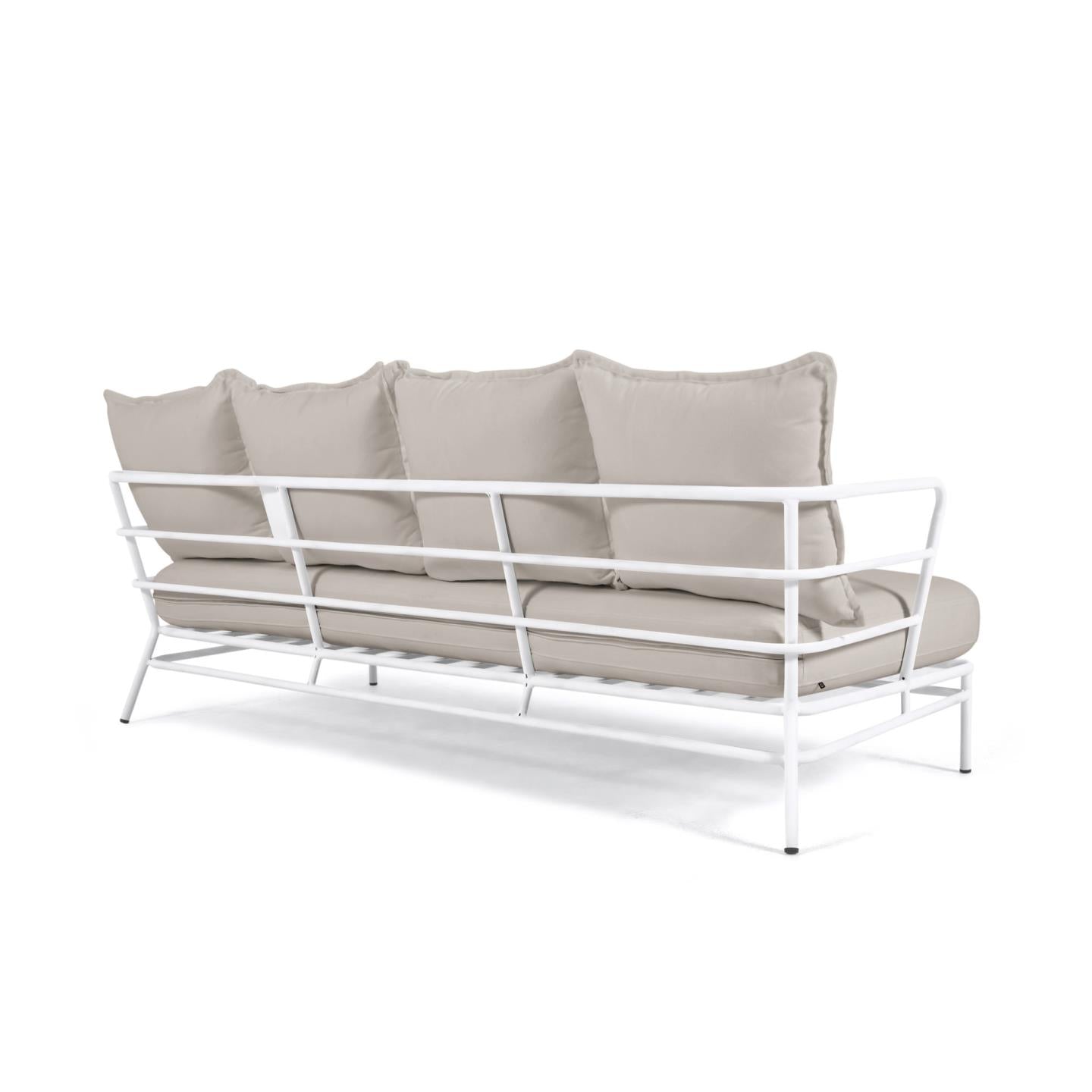 Mareluz 3 személyes kanapé fehér acélból, 197 cm