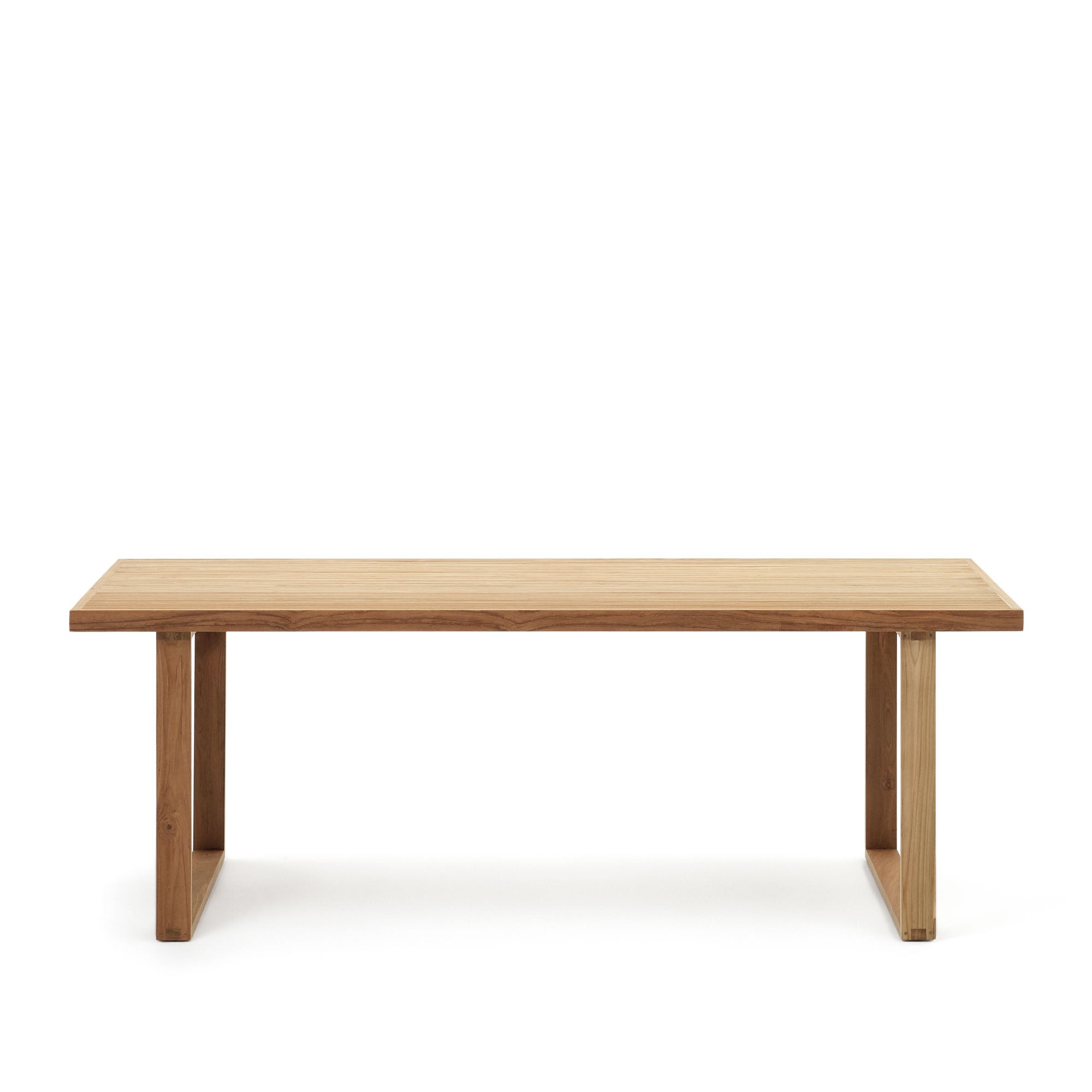 Canadell 100% kültéri, tömör, újrahasznosított teakfa asztal, 220 x 100 cm