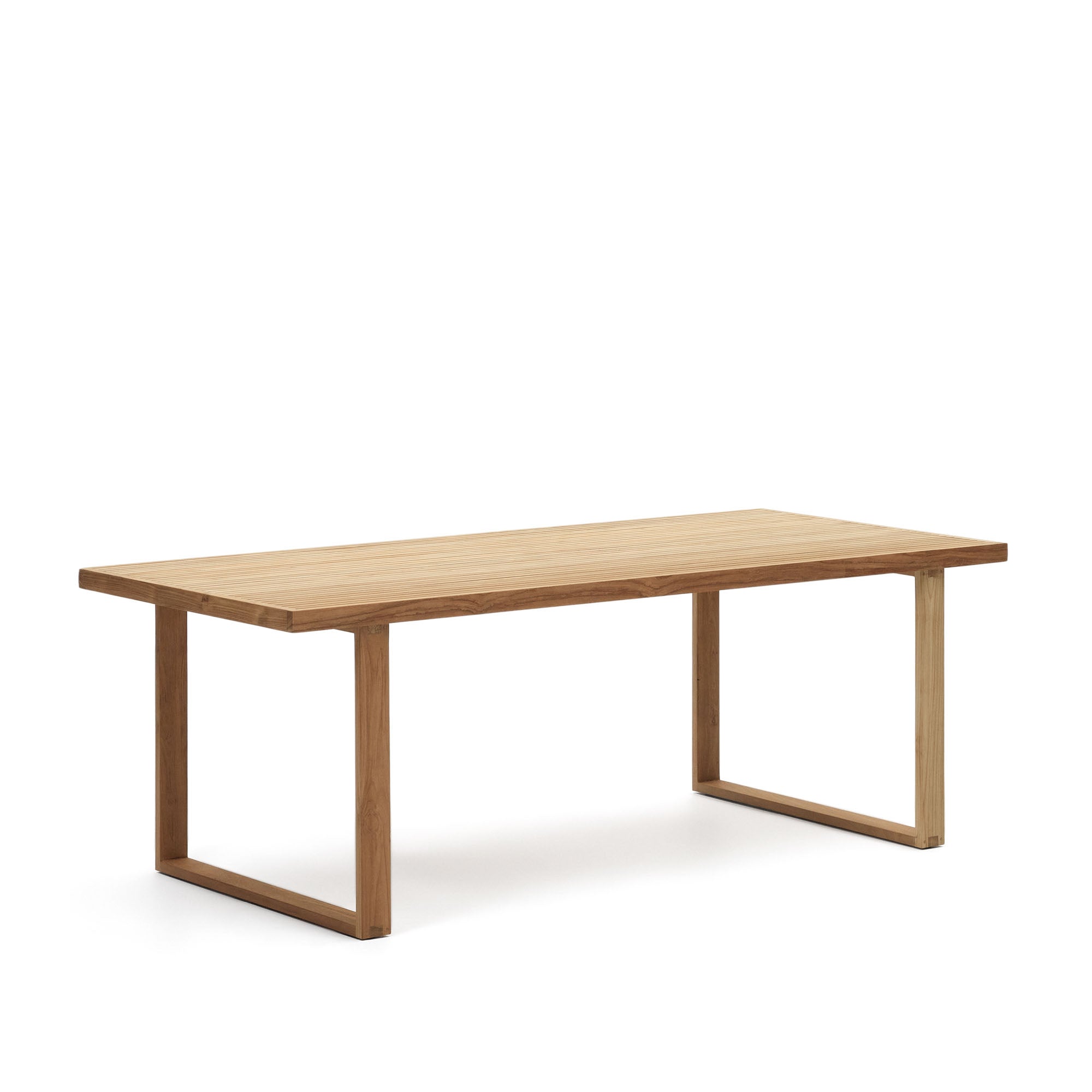 Canadell 100% kültéri, tömör, újrahasznosított teakfa asztal, 220 x 100 cm
