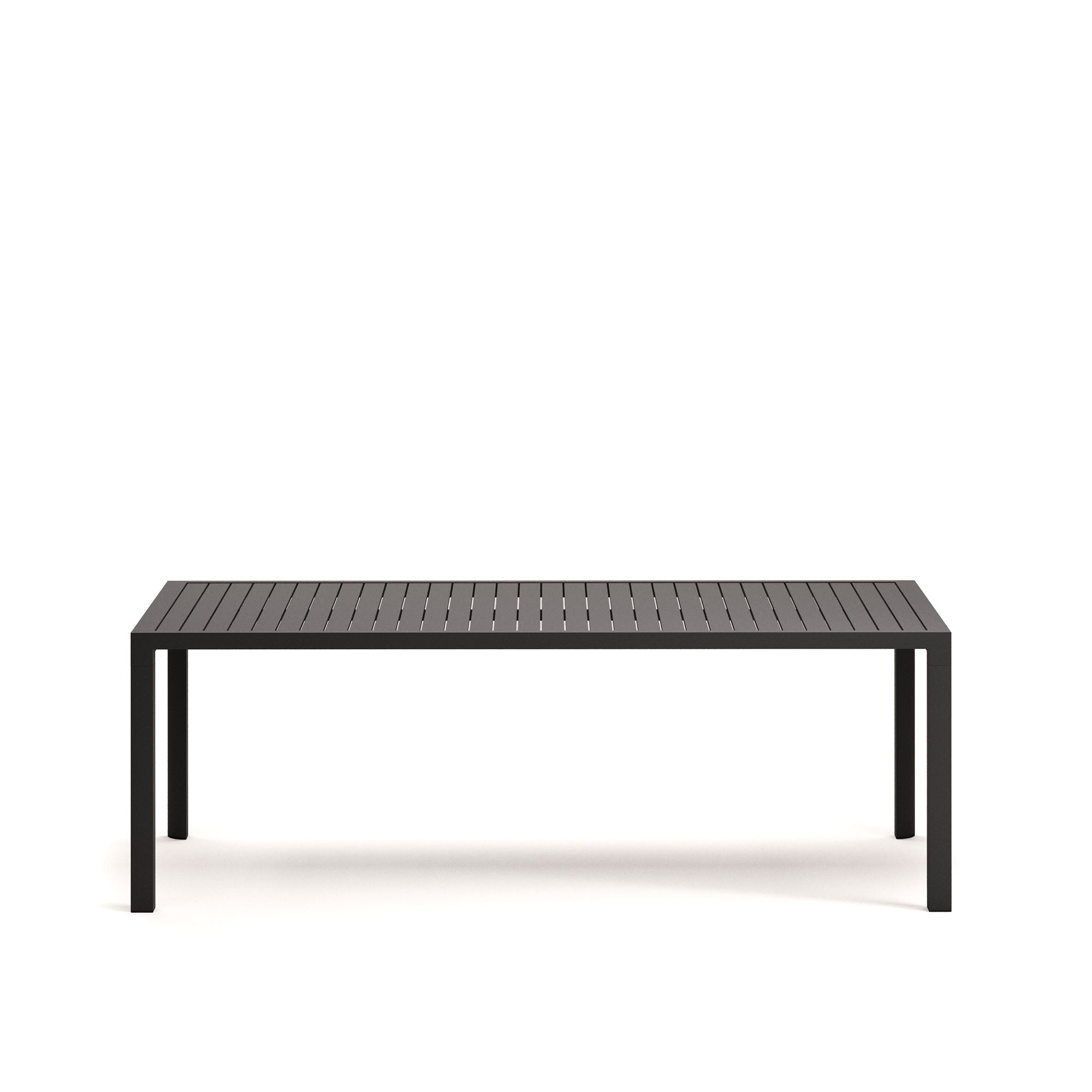 Culip aluminium outdoor table in powder coated grey finish, 220 x 100 cm