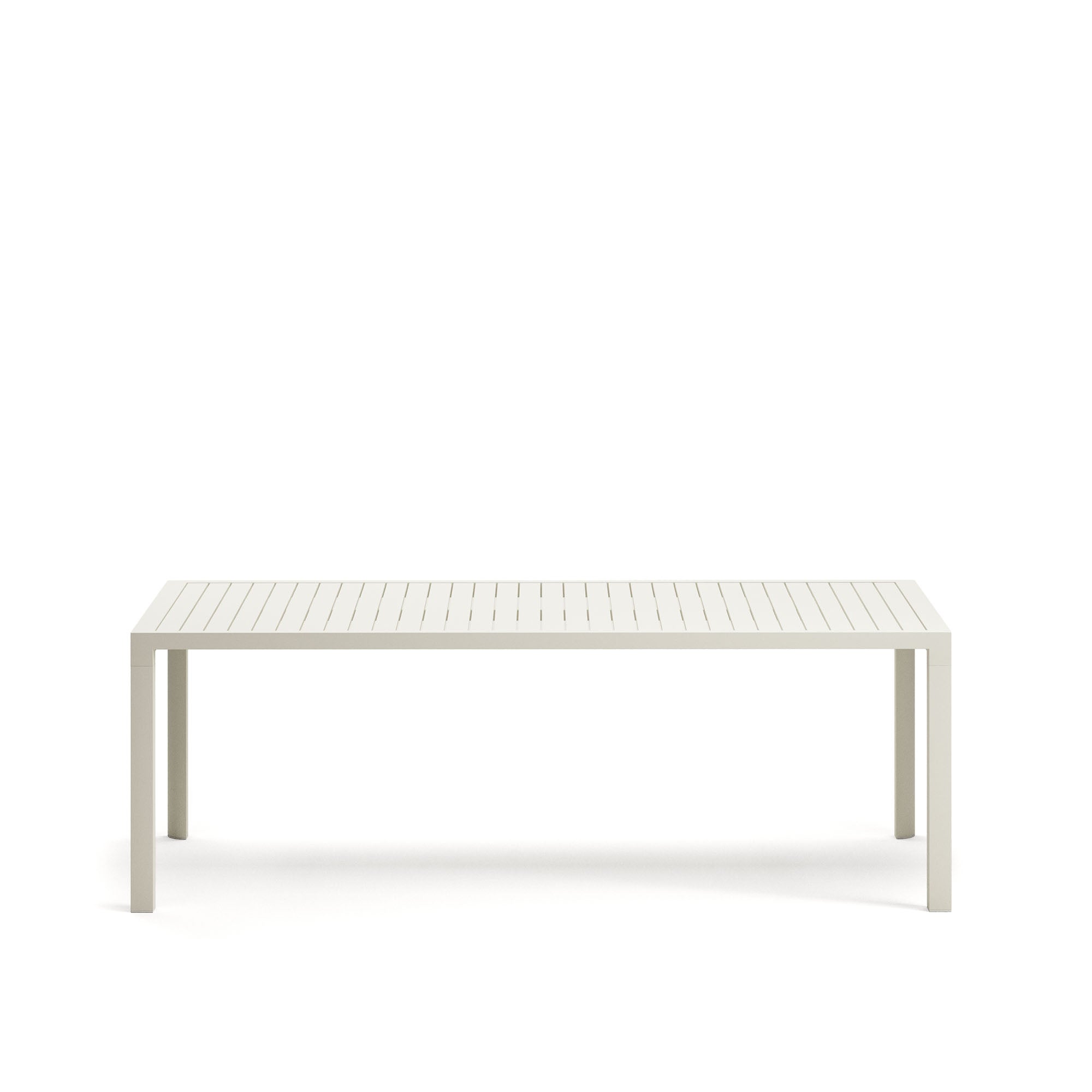 Culip alumínium kültéri asztal, porszórt fehér kivitelben, 220 x 100 cm