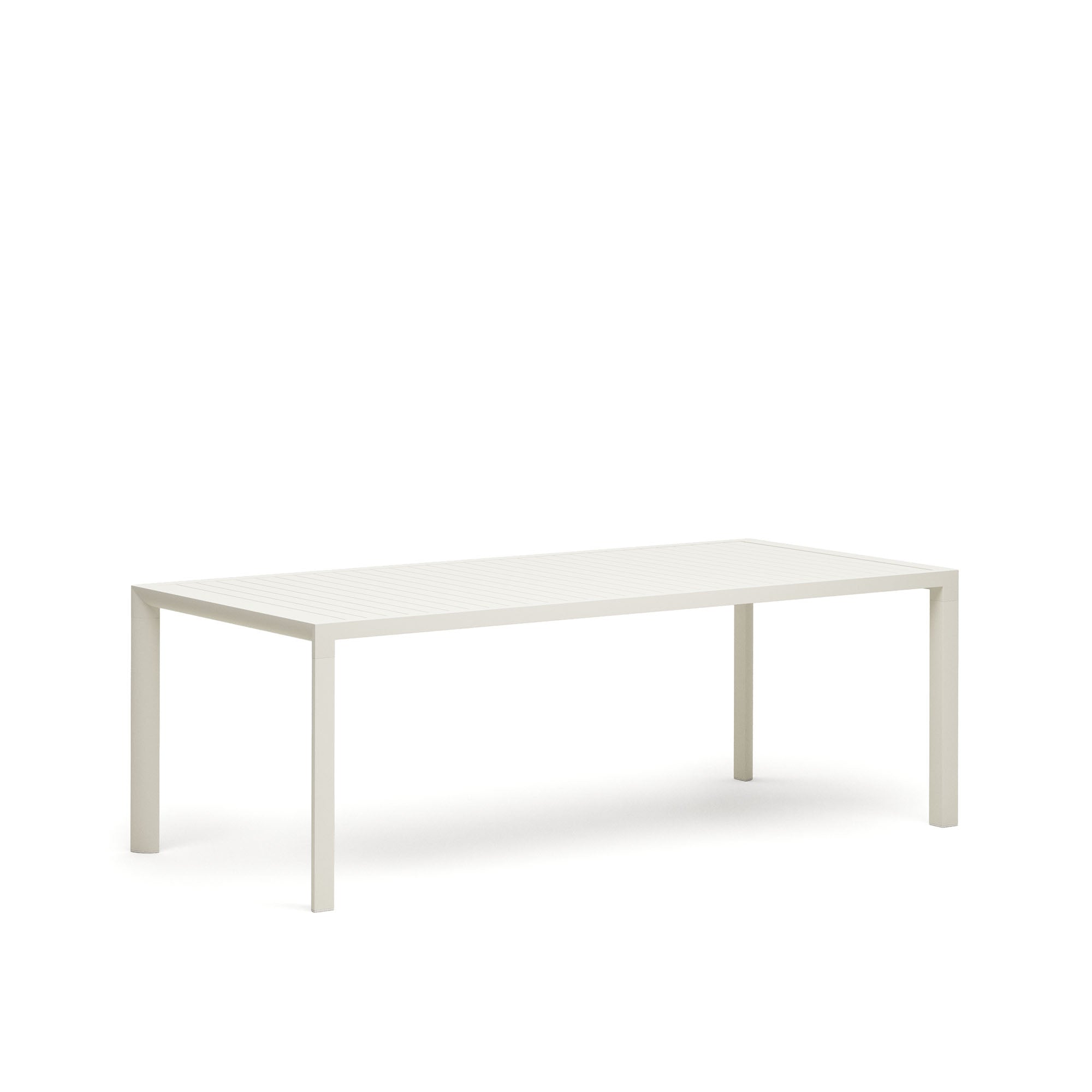 Culip alumínium kültéri asztal, porszórt fehér kivitelben, 220 x 100 cm