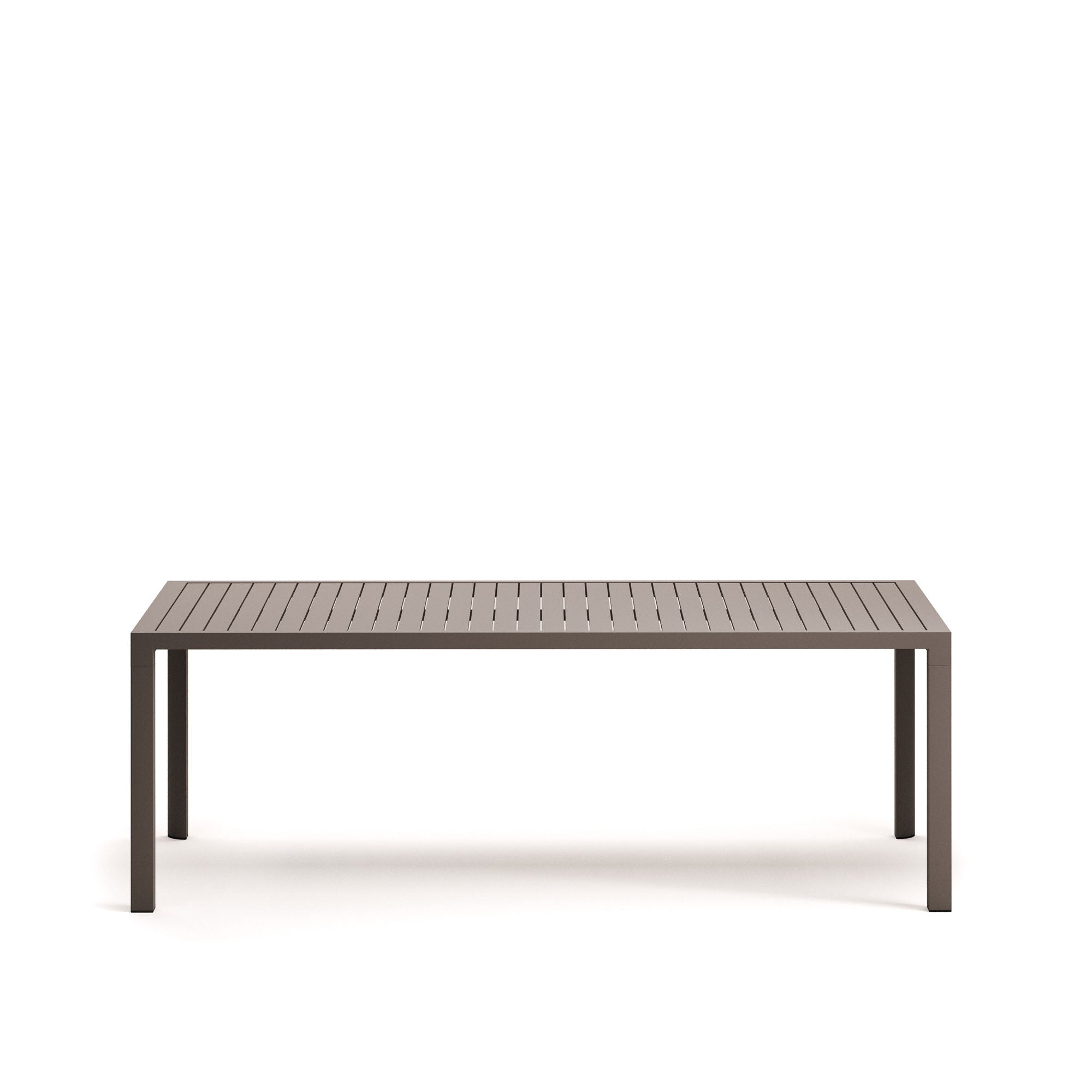 Culip aluminium outdoor table in powder coated brown finish, 220 x 100 cm