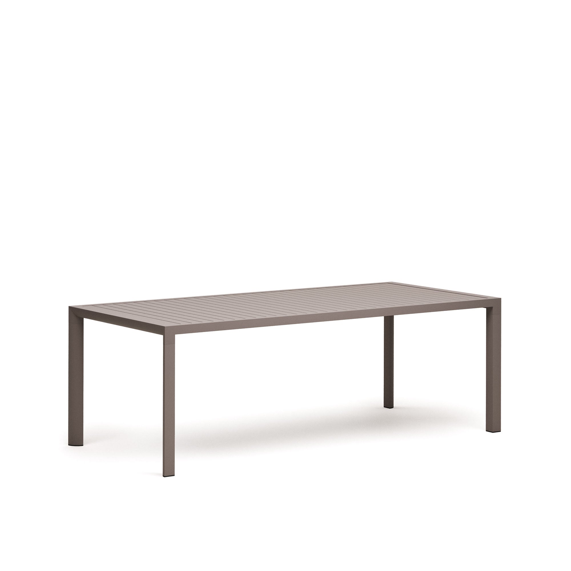 Culip alumínium kültéri asztal, barna színű porszórt bevonattal, 220 x 100 cm