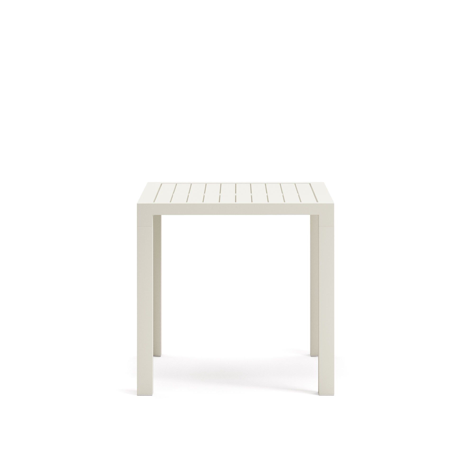 Culip aluminium outdoor table in powder coated white finish, 77 x 77 cm