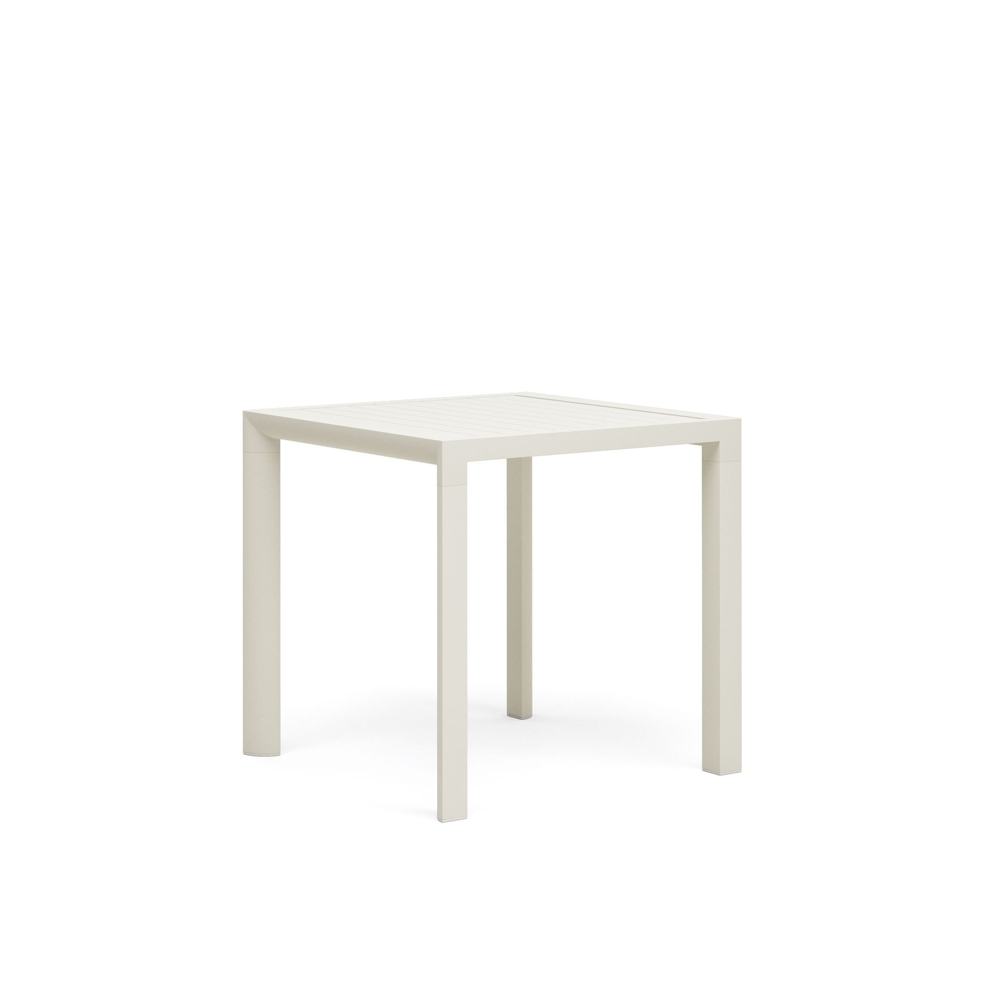 Culip aluminium outdoor table in powder coated white finish, 77 x 77 cm