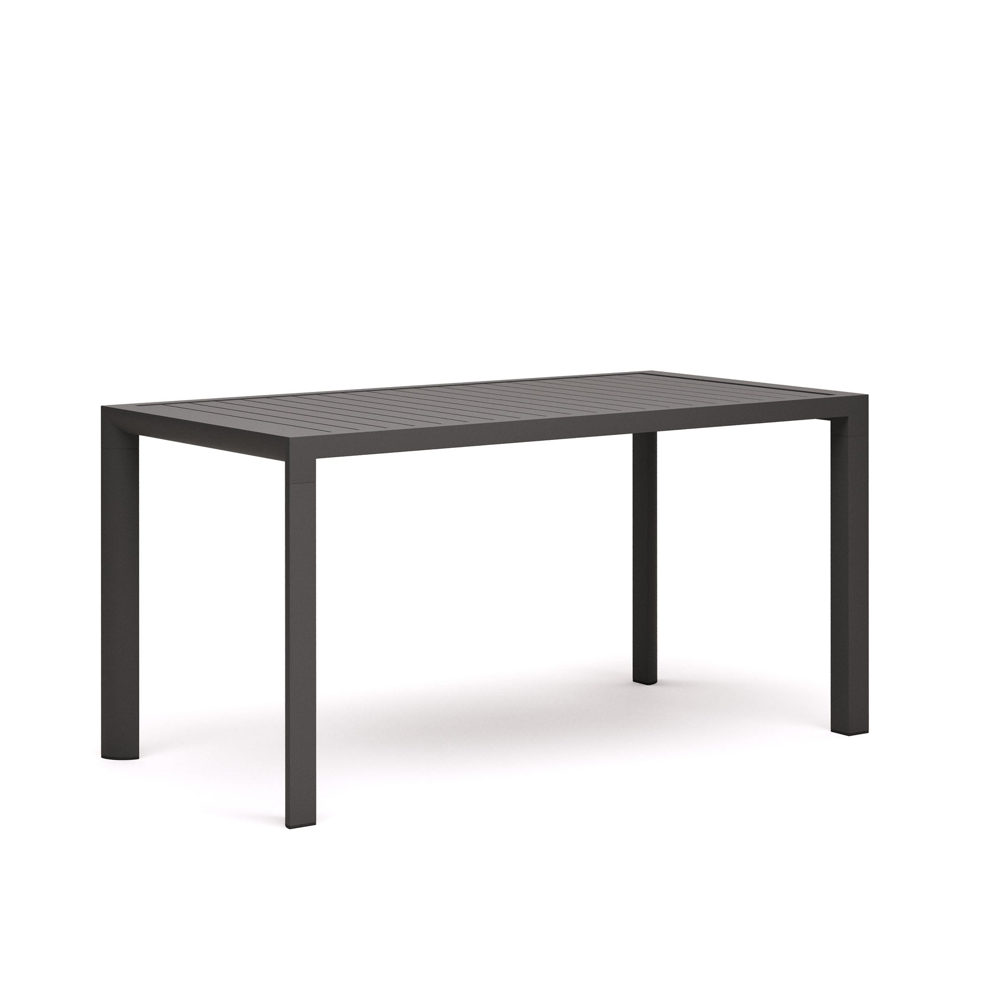 Culip aluminium outdoor table in powder coated grey finish, 150 x 77 cm