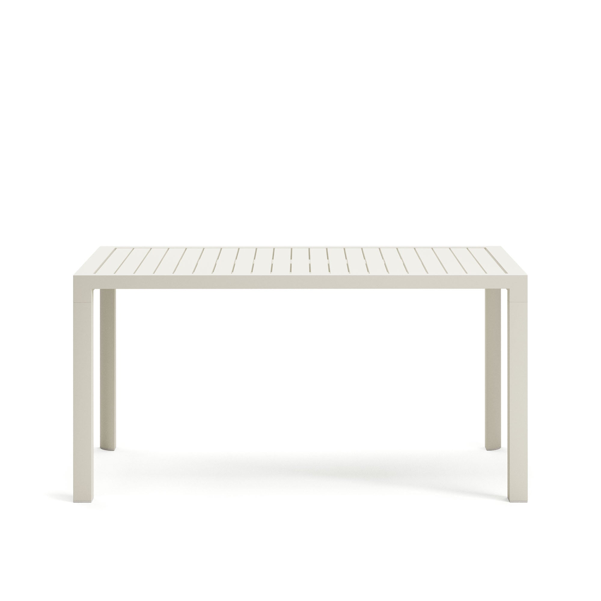Culip aluminium outdoor table in powder coated white finish, 150 x 77 cm
