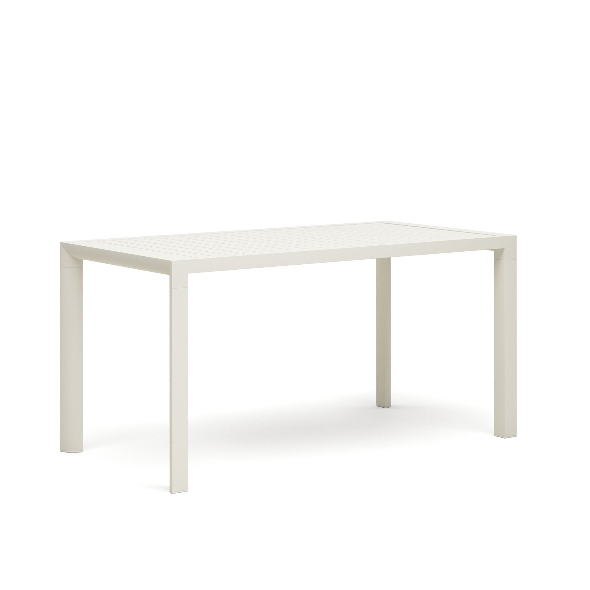 Culip alumínium kültéri asztal, porszórt fehér kivitelben, 150 x 77 cm