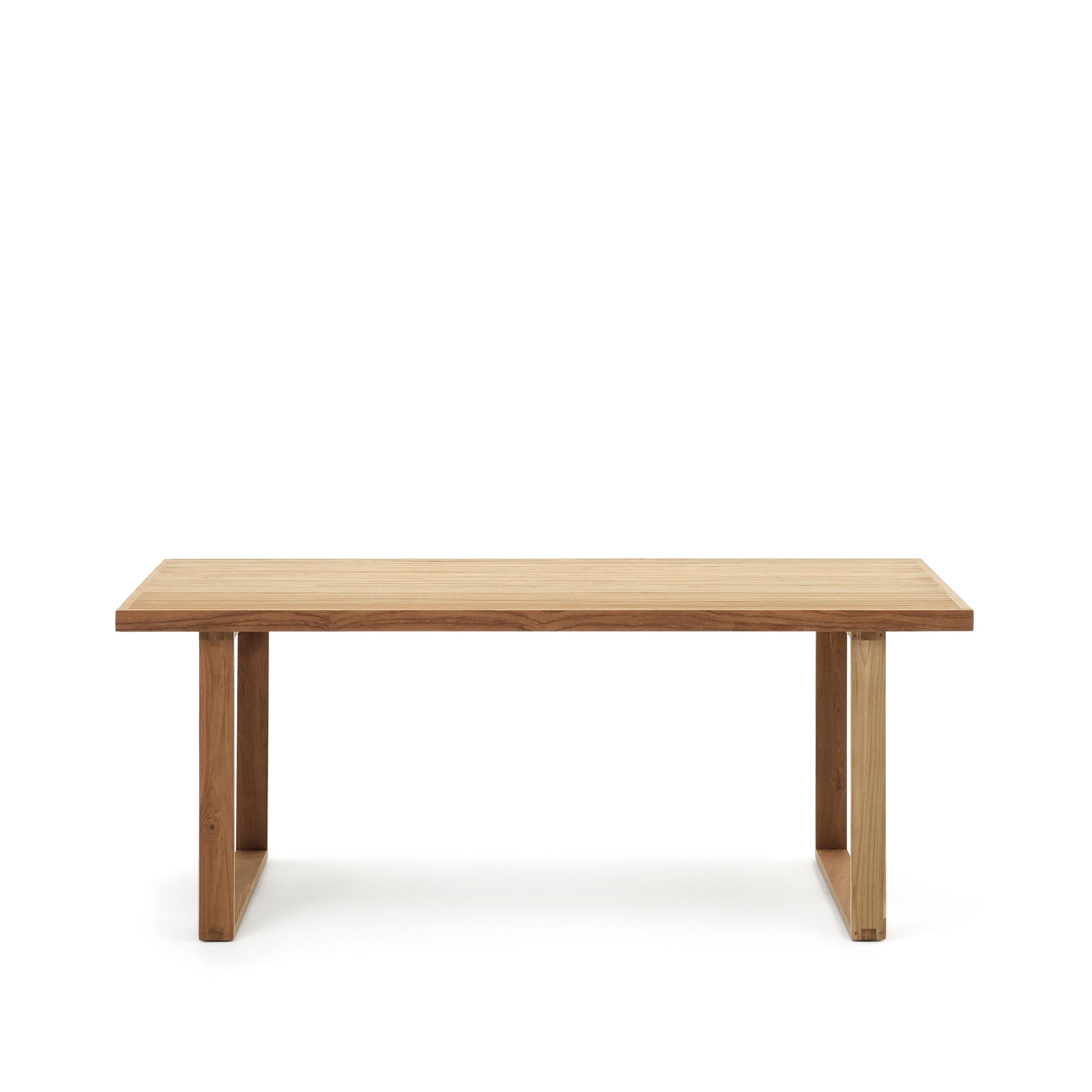 Canadell 100%-ban kültéri tömör, újrahasznosított teakfa asztal, 180 x 90 cm