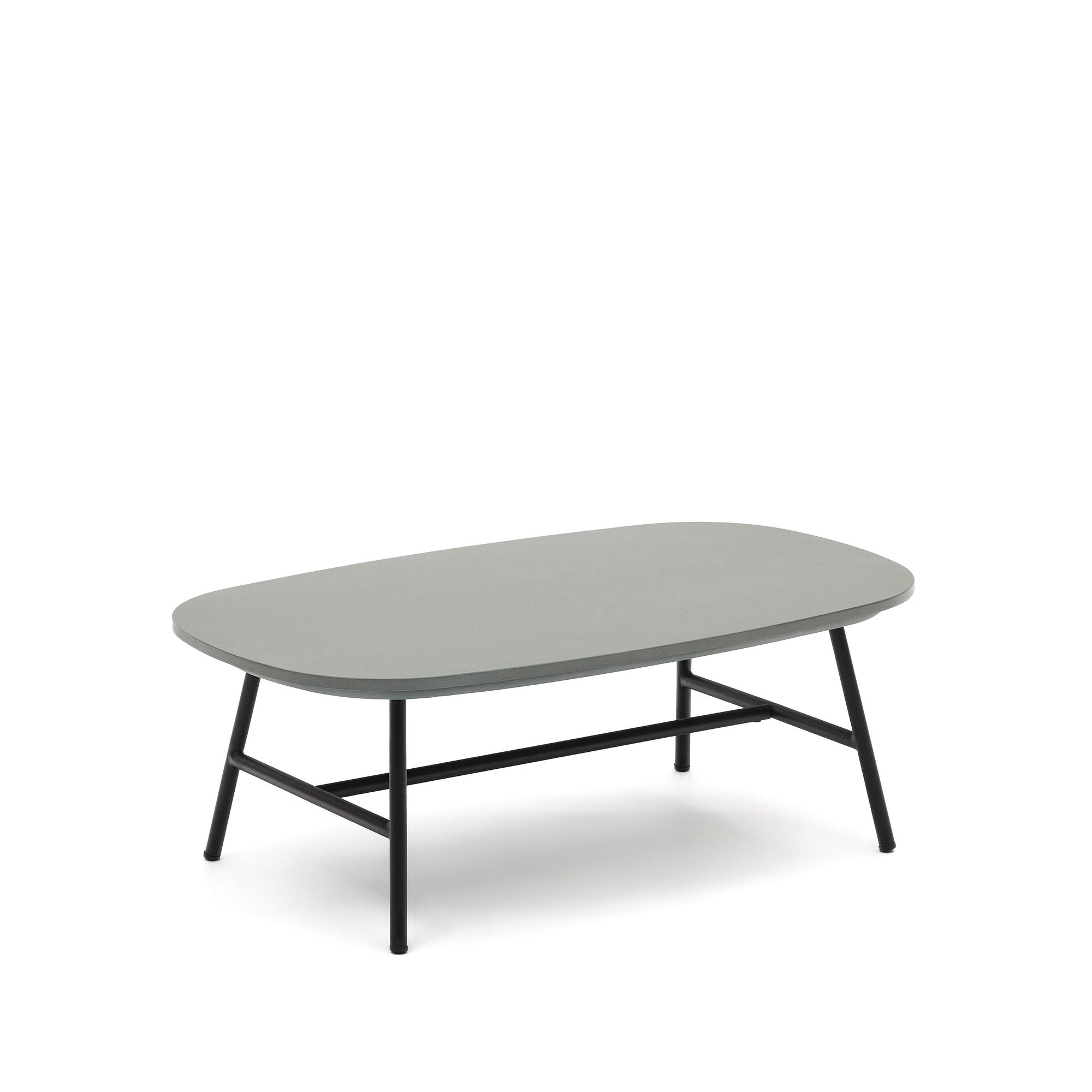 Bramant steel coffee table with black finish, 100 x 60 cm