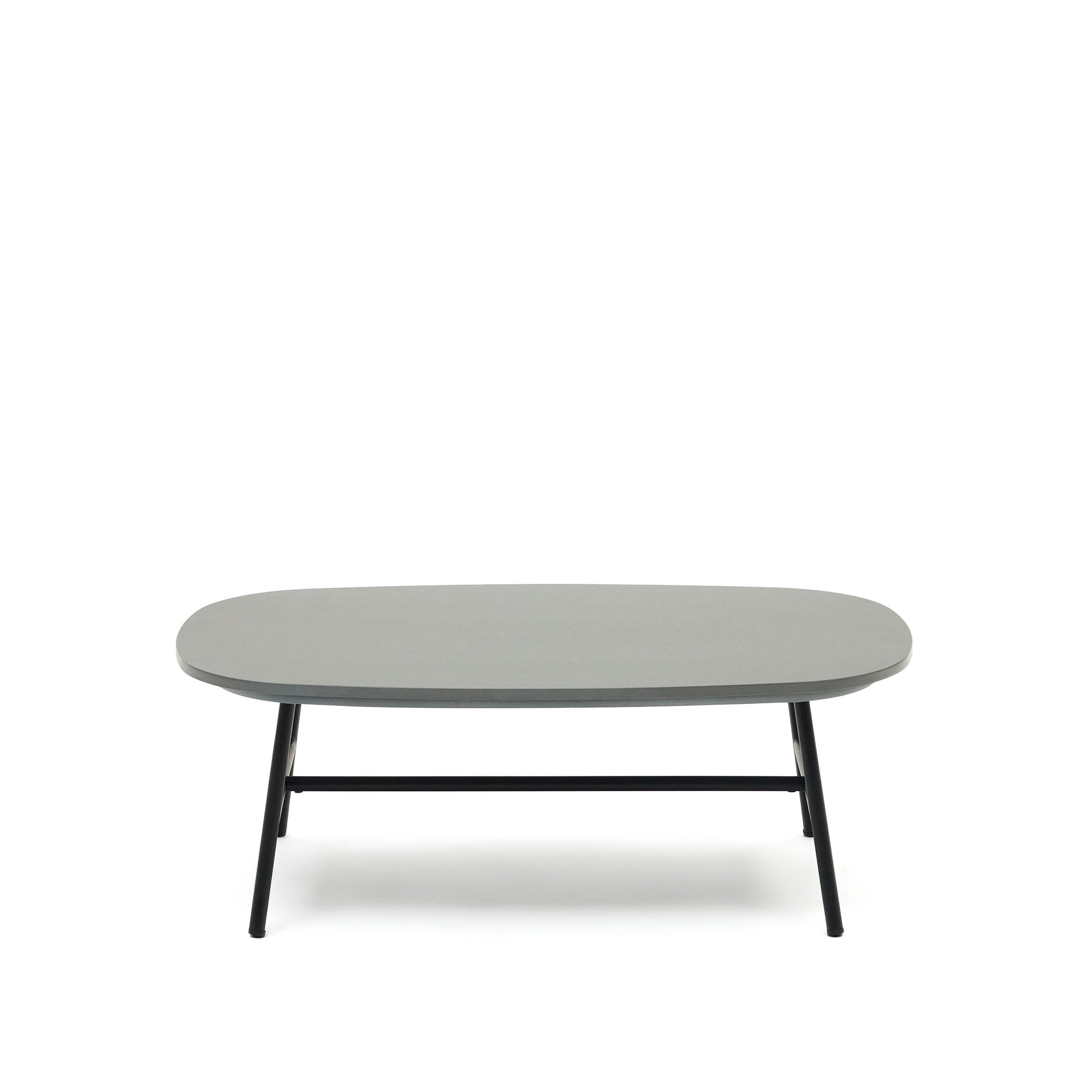 Bramant steel coffee table with black finish, 100 x 60 cm