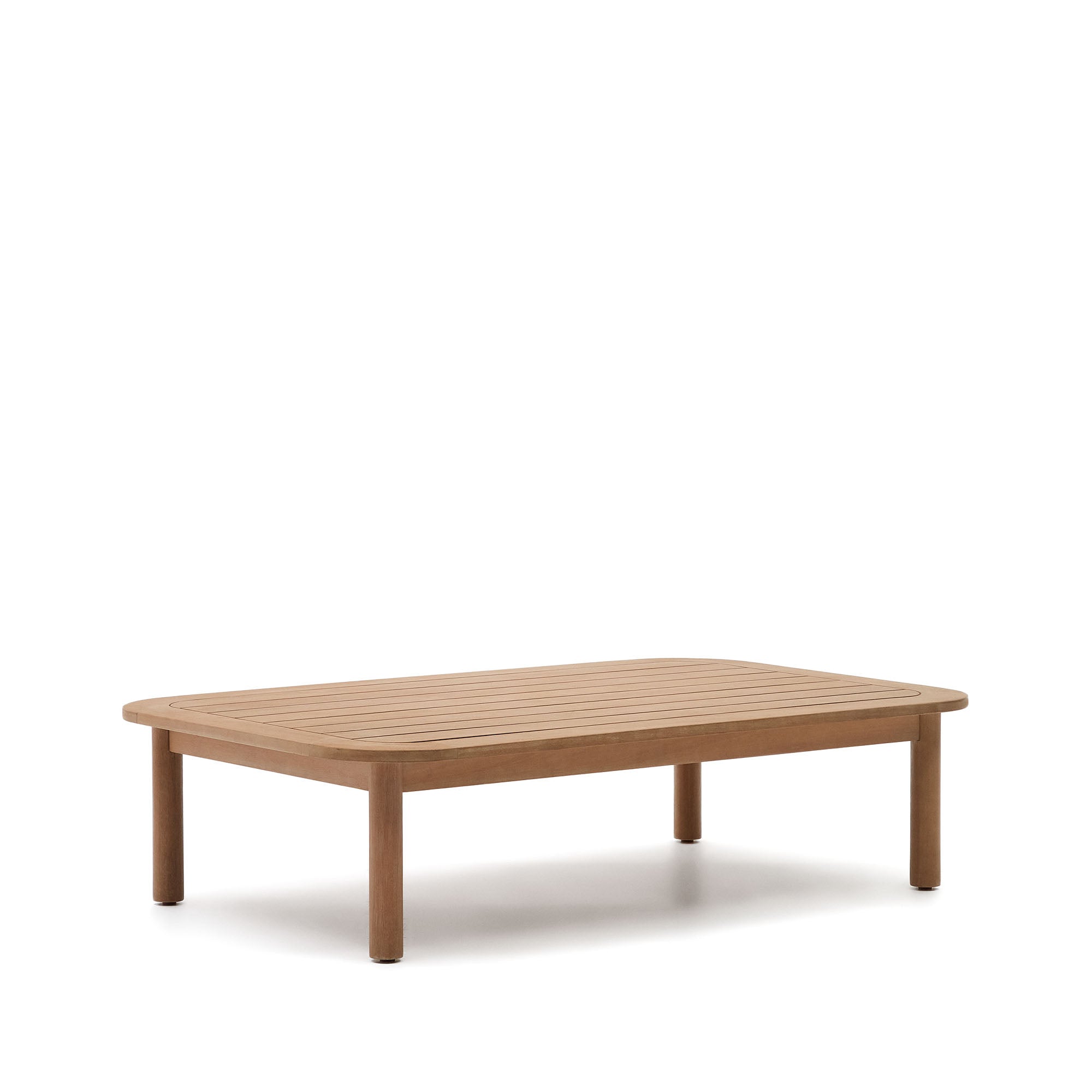 Sacova solid eucalyptus wood coffee table, 100% outdoor suitable 140 x 89 cm
