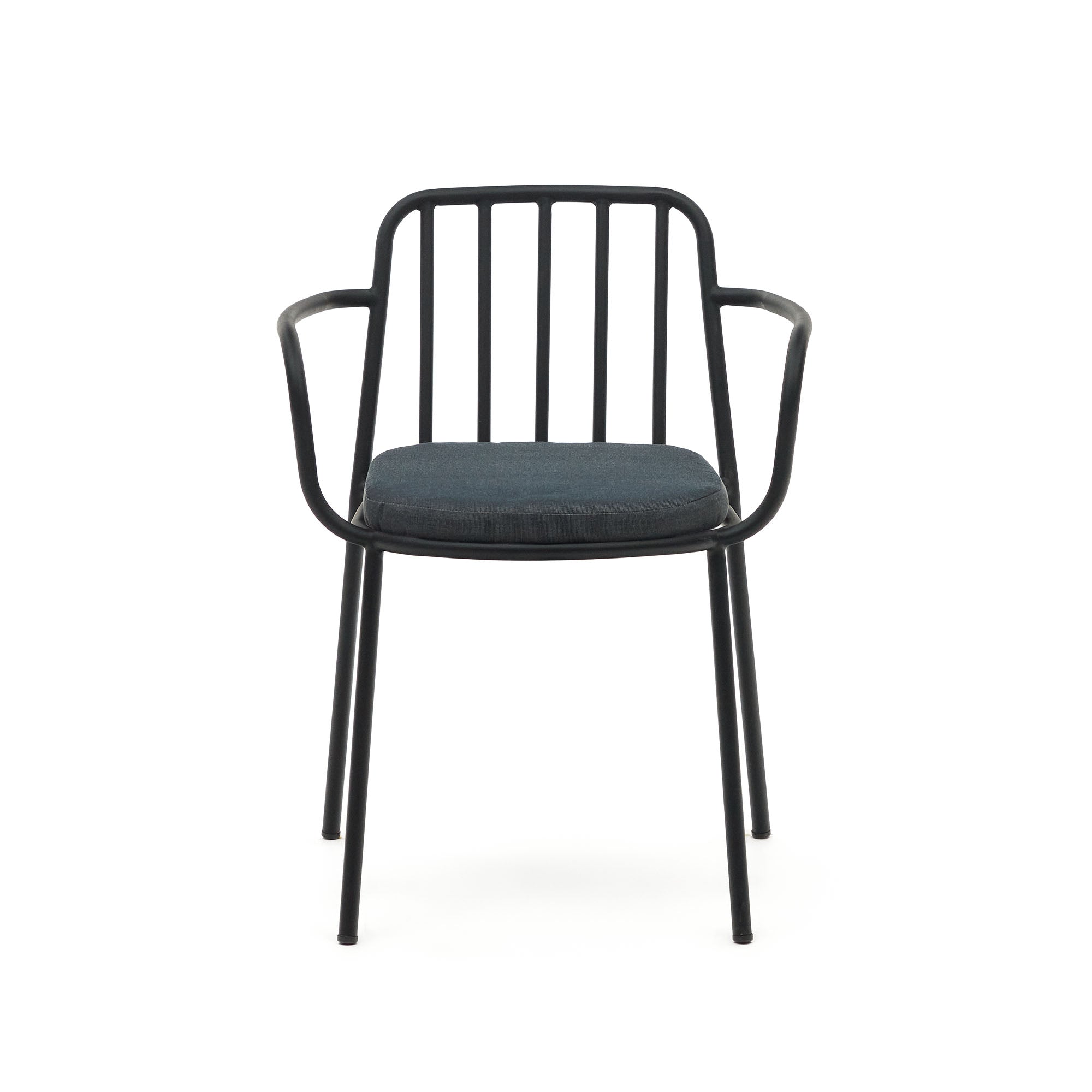 Bramant stackable steel chair with black finish