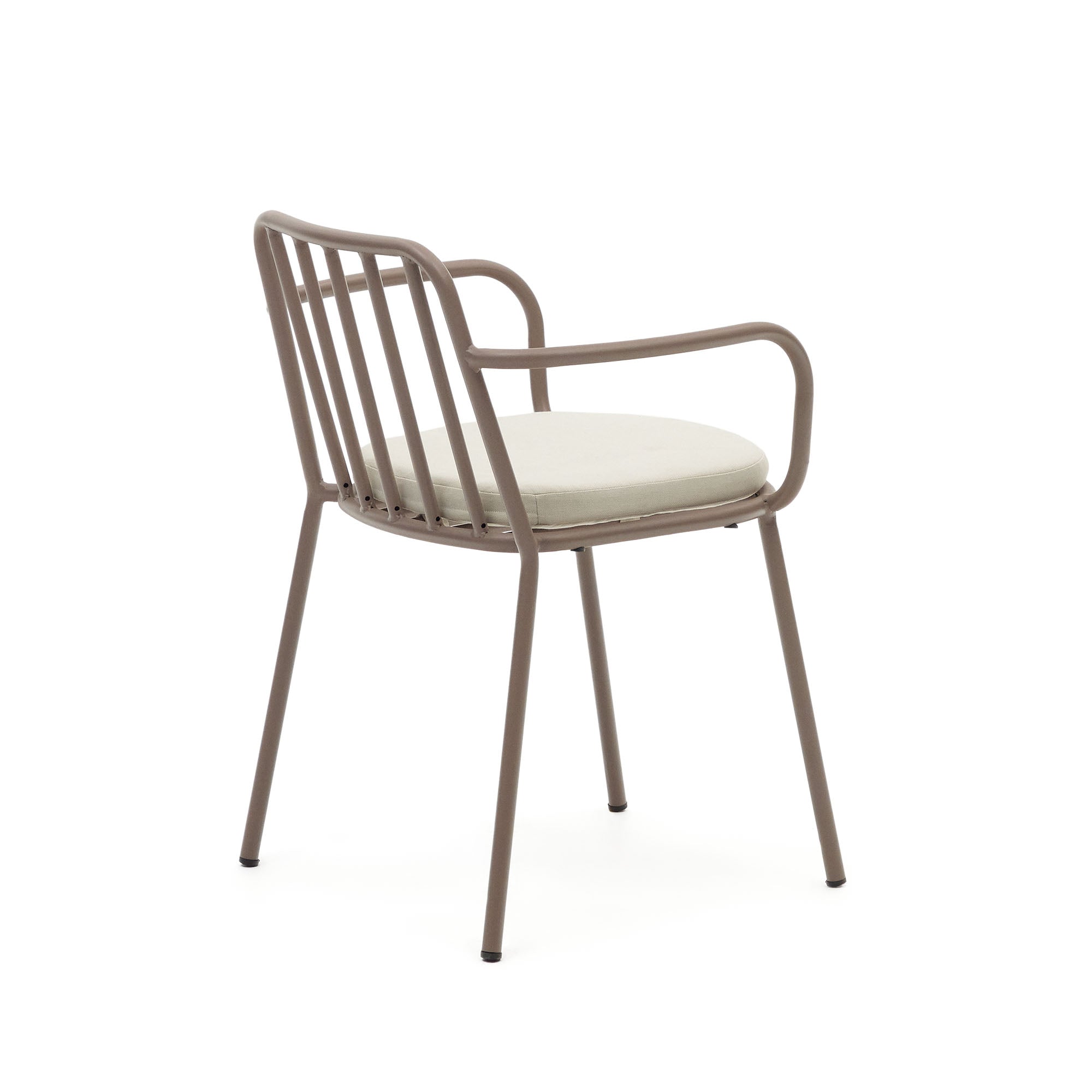 Bramant stackable steel chair with mauve finish
