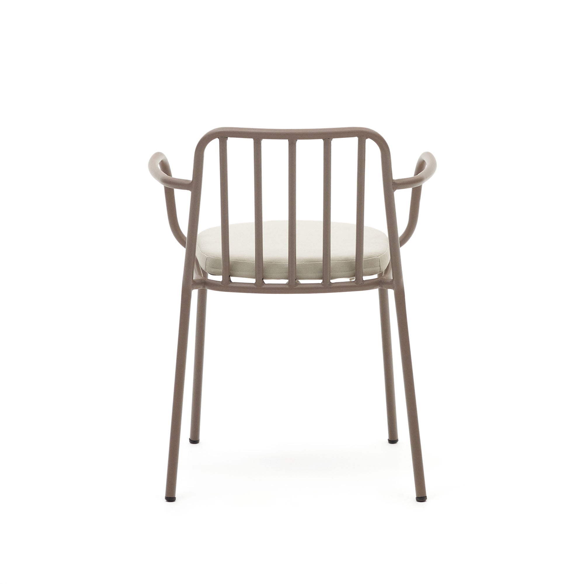 Bramant stackable steel chair with mauve finish