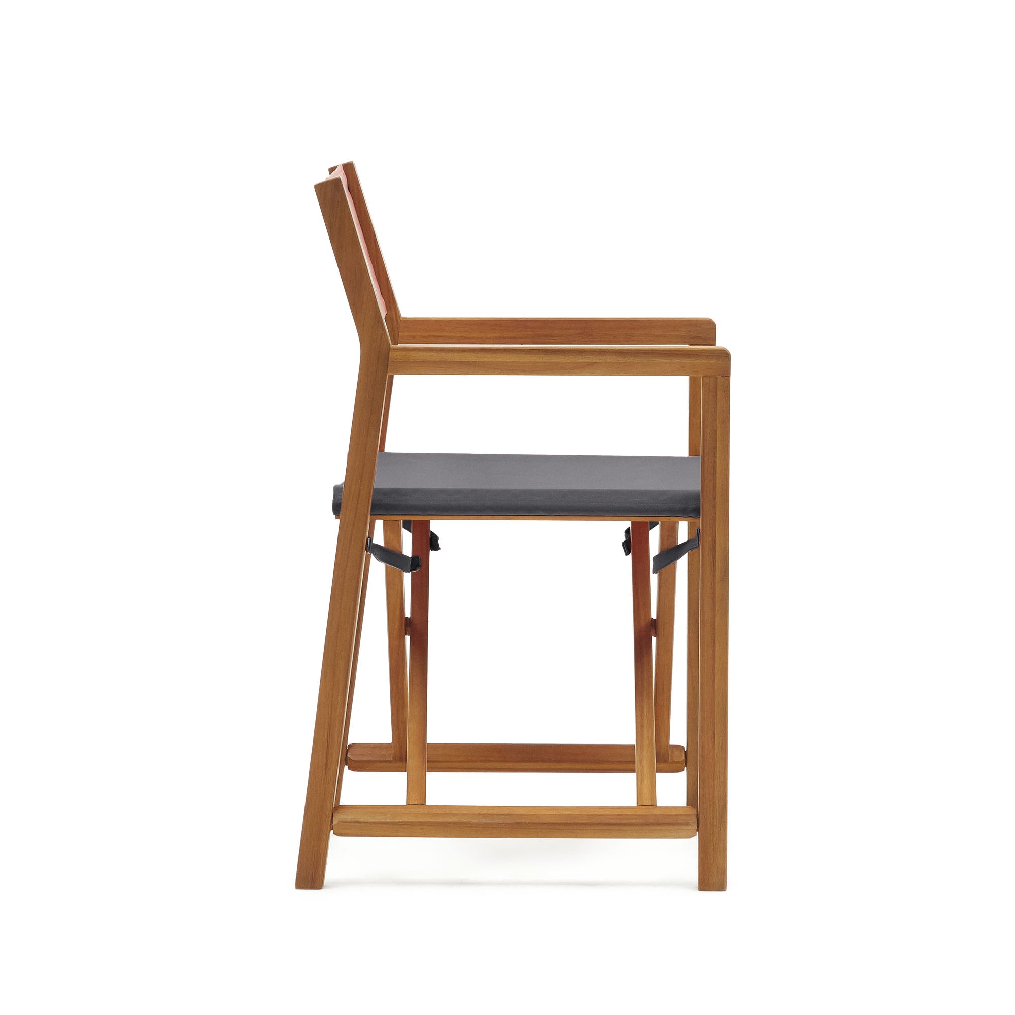 Thianna folding outdoor chair in black with solid acacia wood FSC 100%