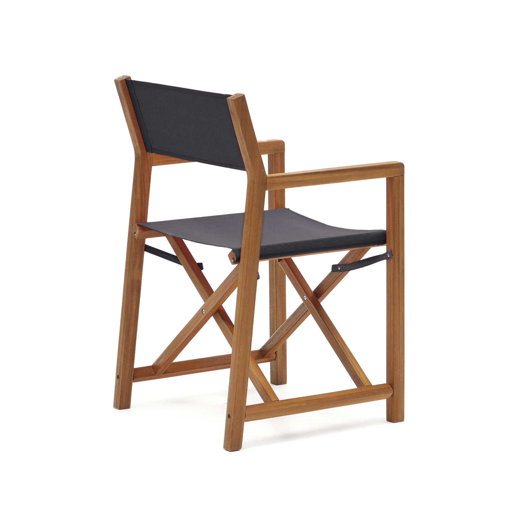 Thianna összecsukható kültéri szék fekete színben, tömör akácfa FSC 100%