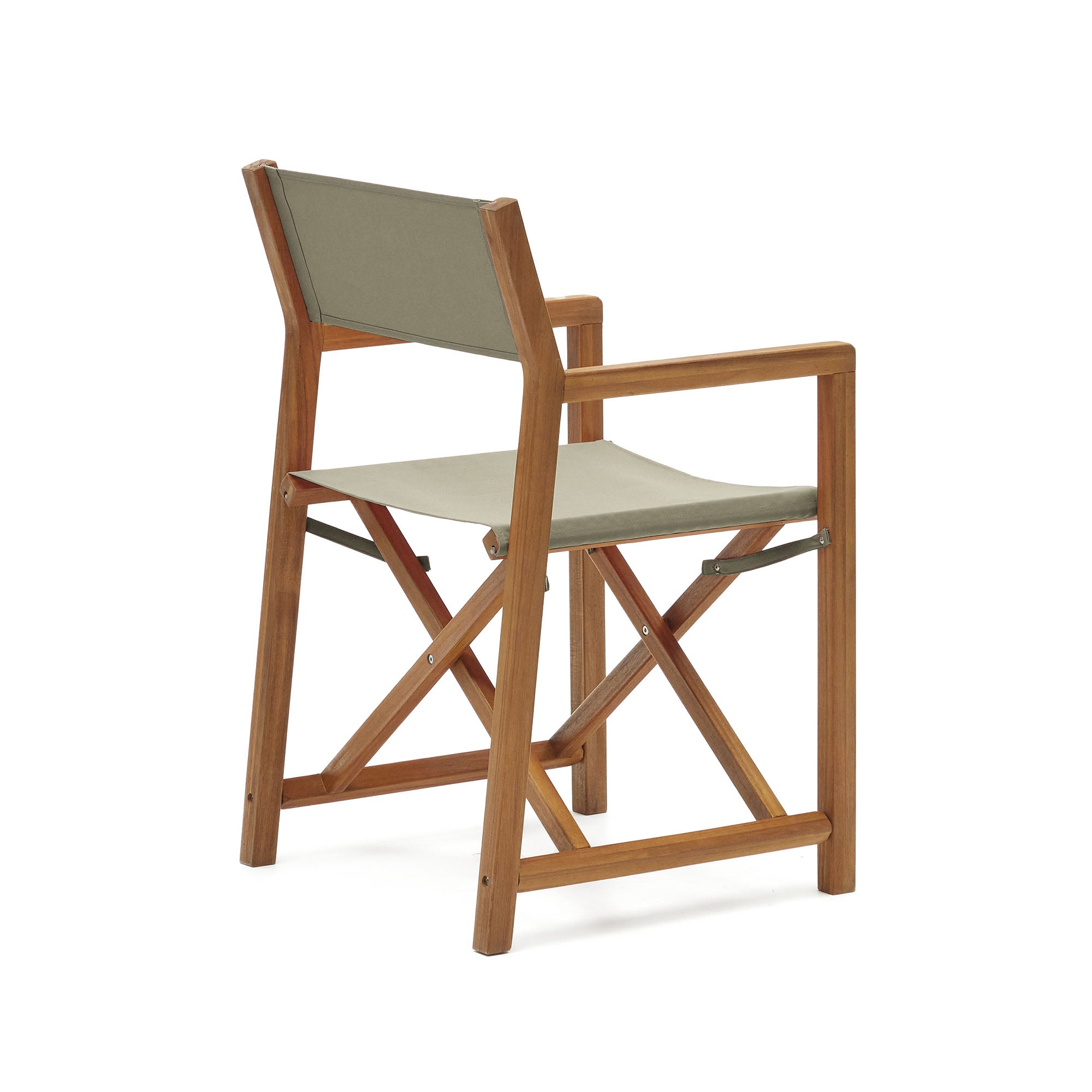 Thianna összecsukható kültéri szék zöld színben, tömör akácfából FSC 100%
