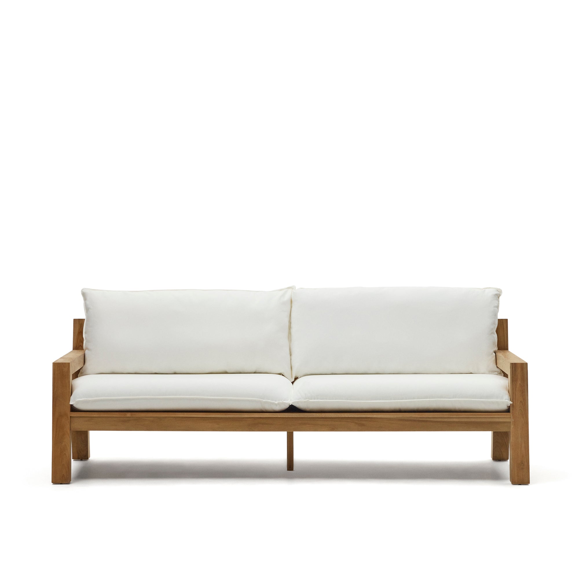 Forcanera 3 személyes, tömör teakfa kanapé, 218 cm