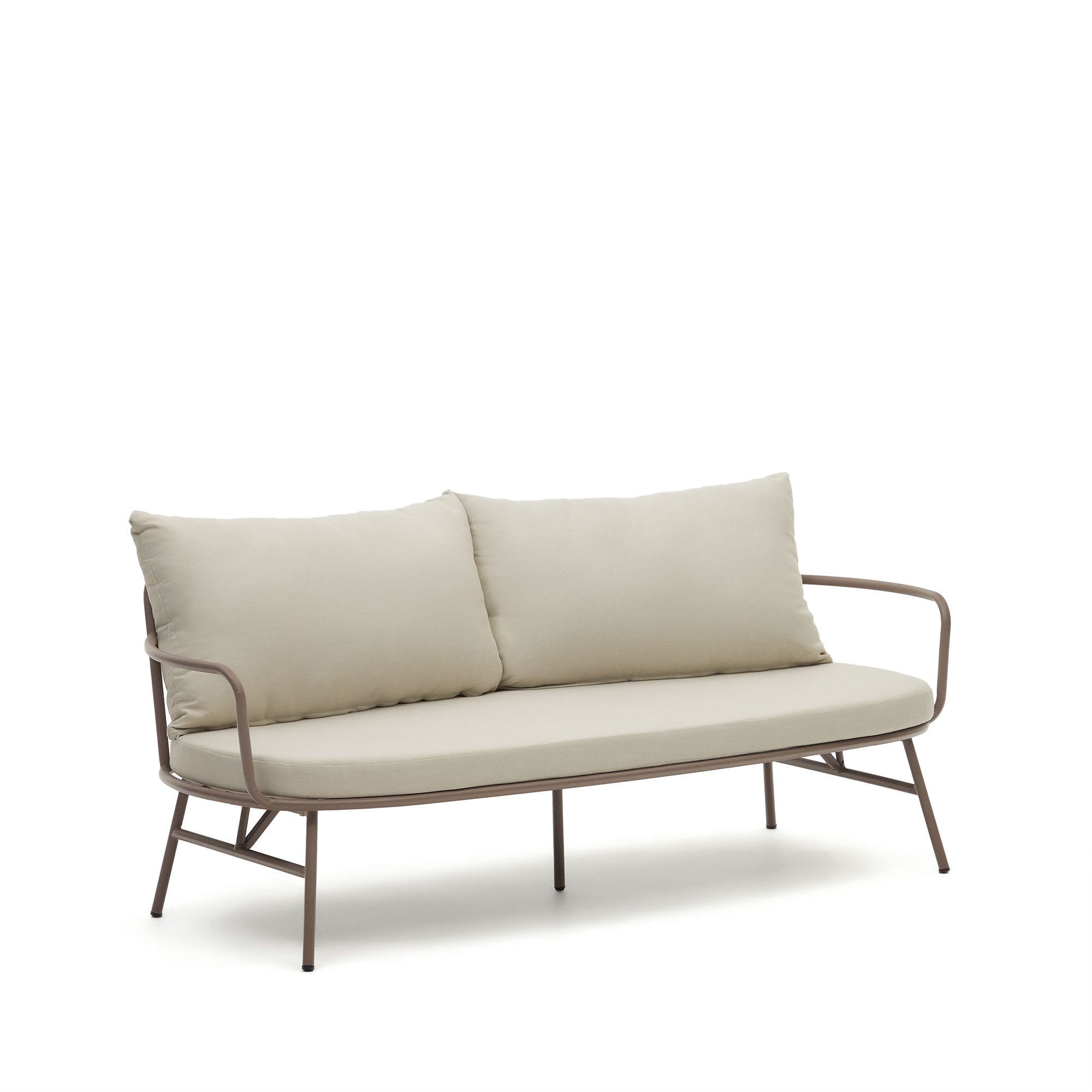 Bramant 2 seater steel sofa with mauve finish, 175.5 cm