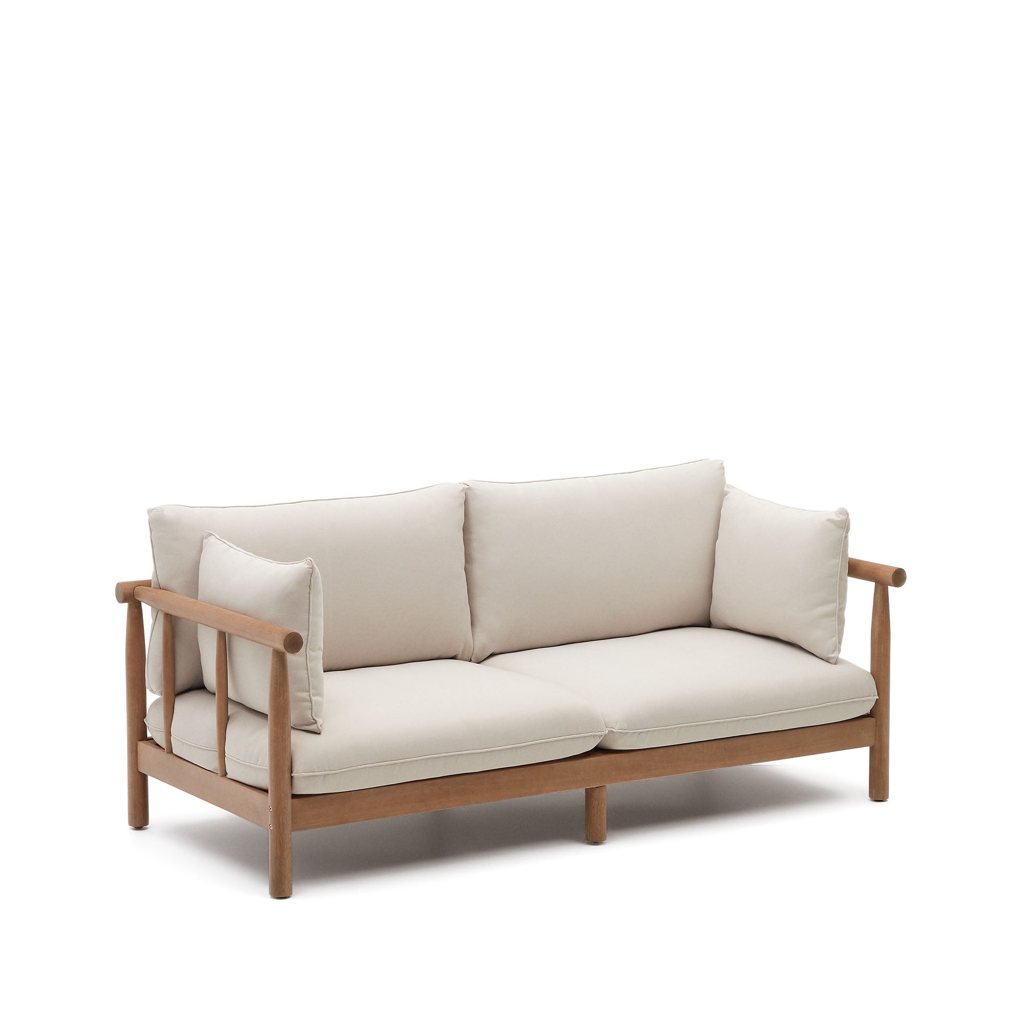 Sacova 2 személyes kanapé, tömör eukaliptusz fából 195 cm