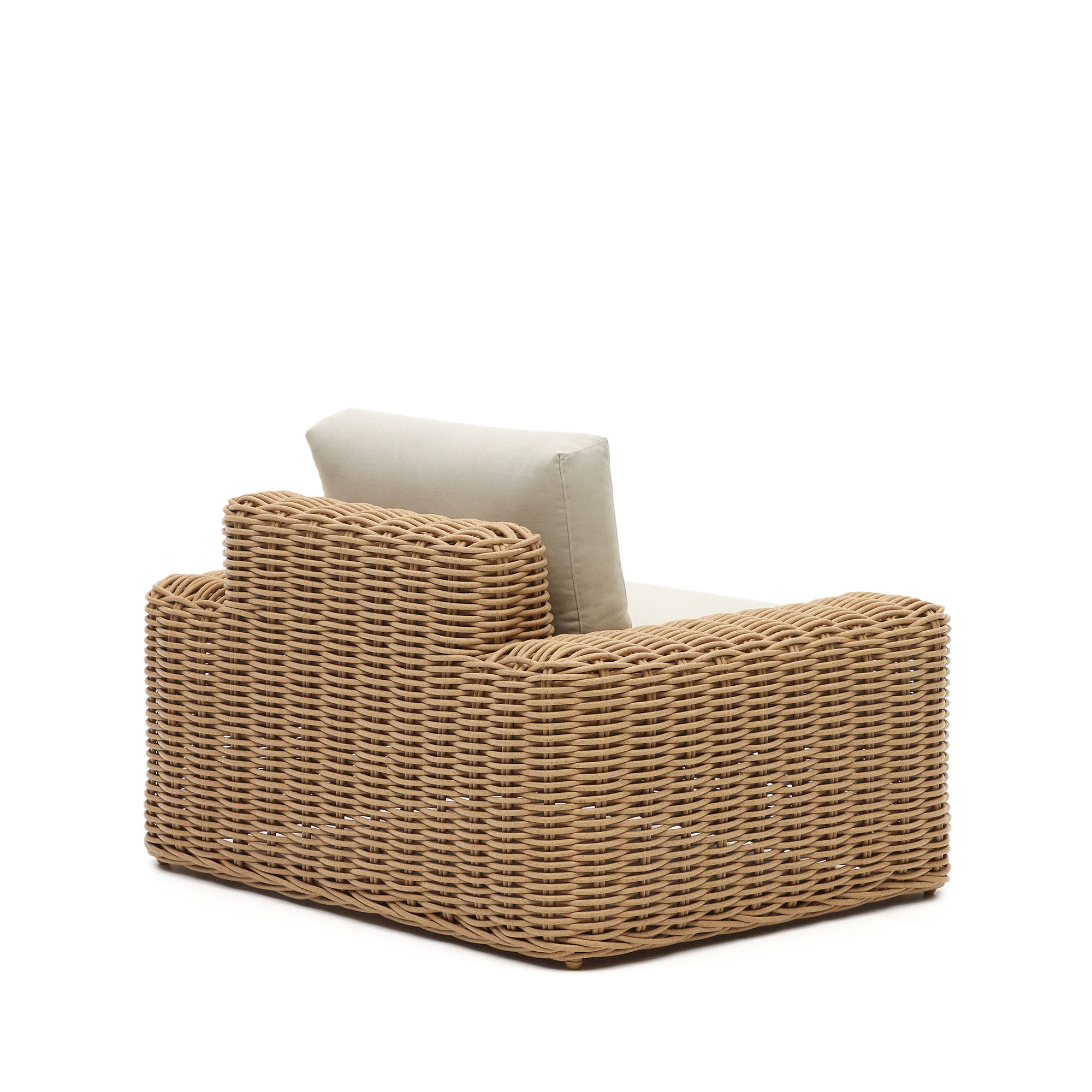 Portlligat polyrattan outdoor armchair in a natural finish