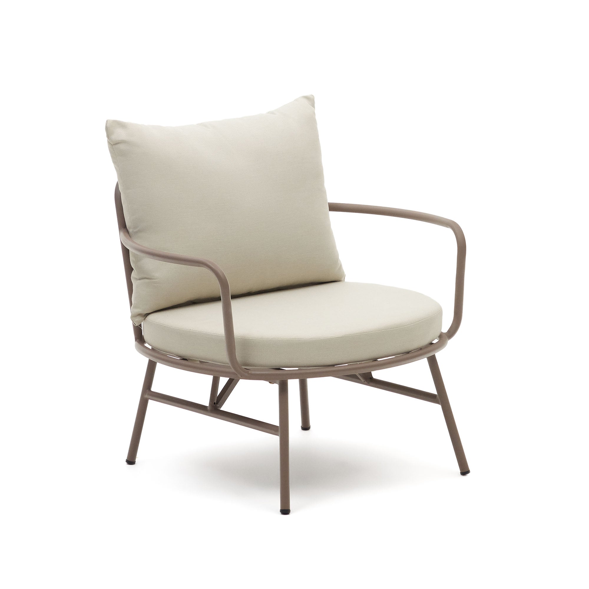 Bramant steel armchair with mauve finish