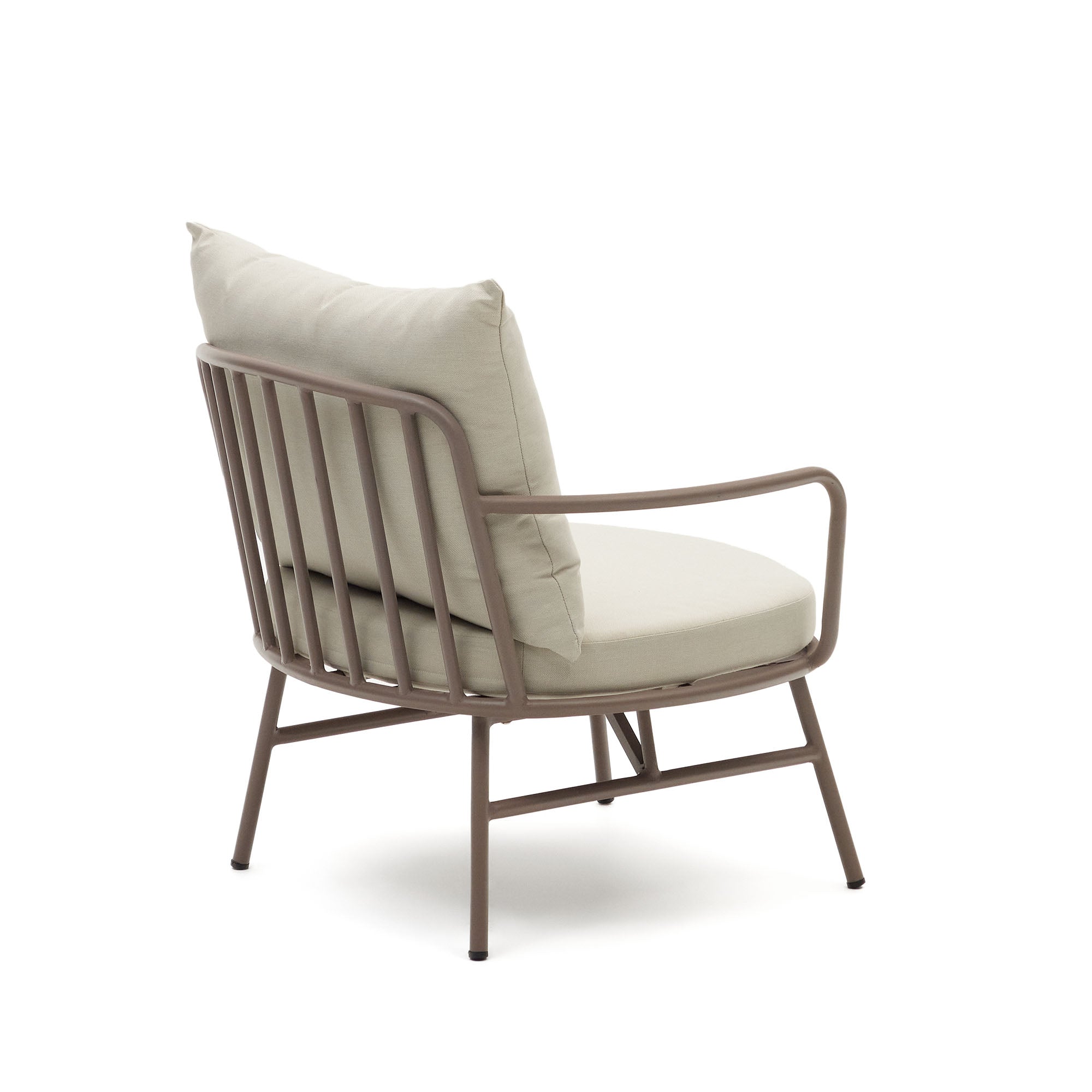 Bramant steel armchair with mauve finish