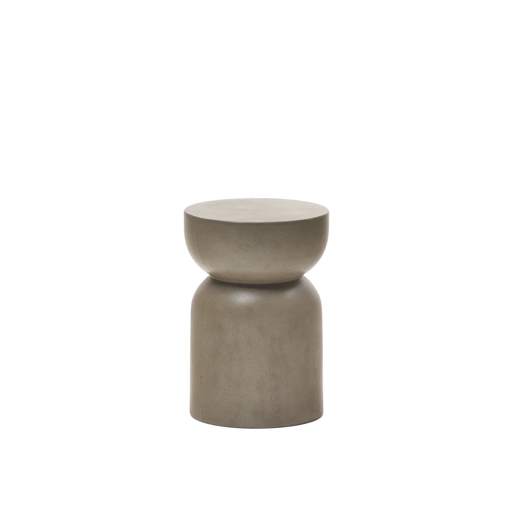 Garbet kerek cement kisasztal, Ø 32 cm